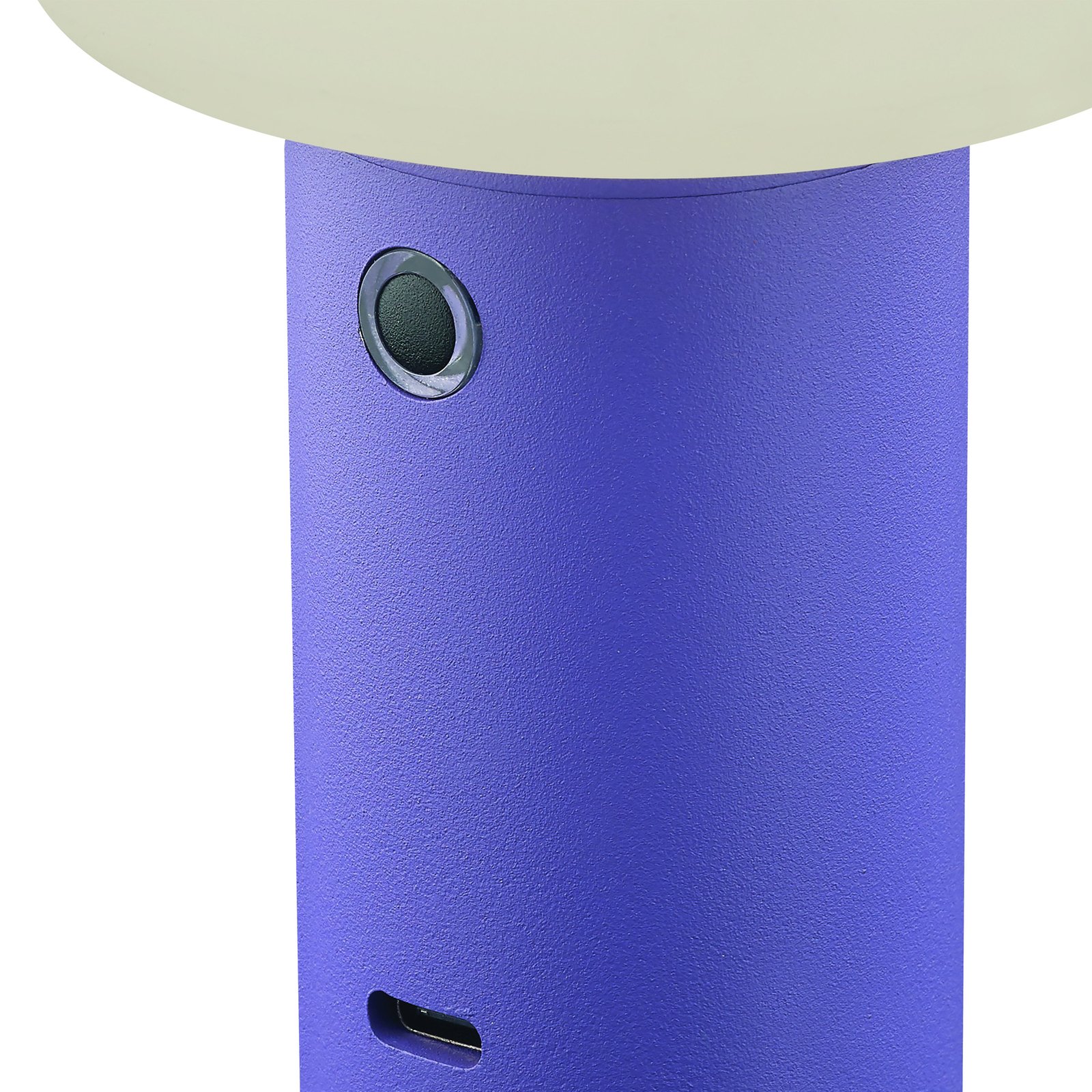 Lampada da tavolo LED Tiny-B, viola, altezza 13 cm, IP54, USB