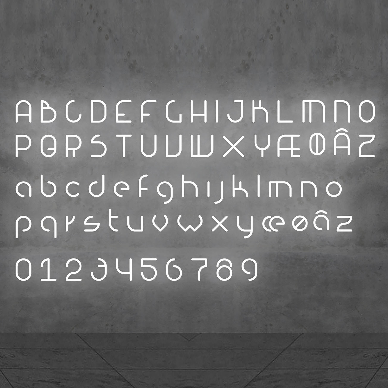 Artemide Alphabet of Light seina väiketäht h