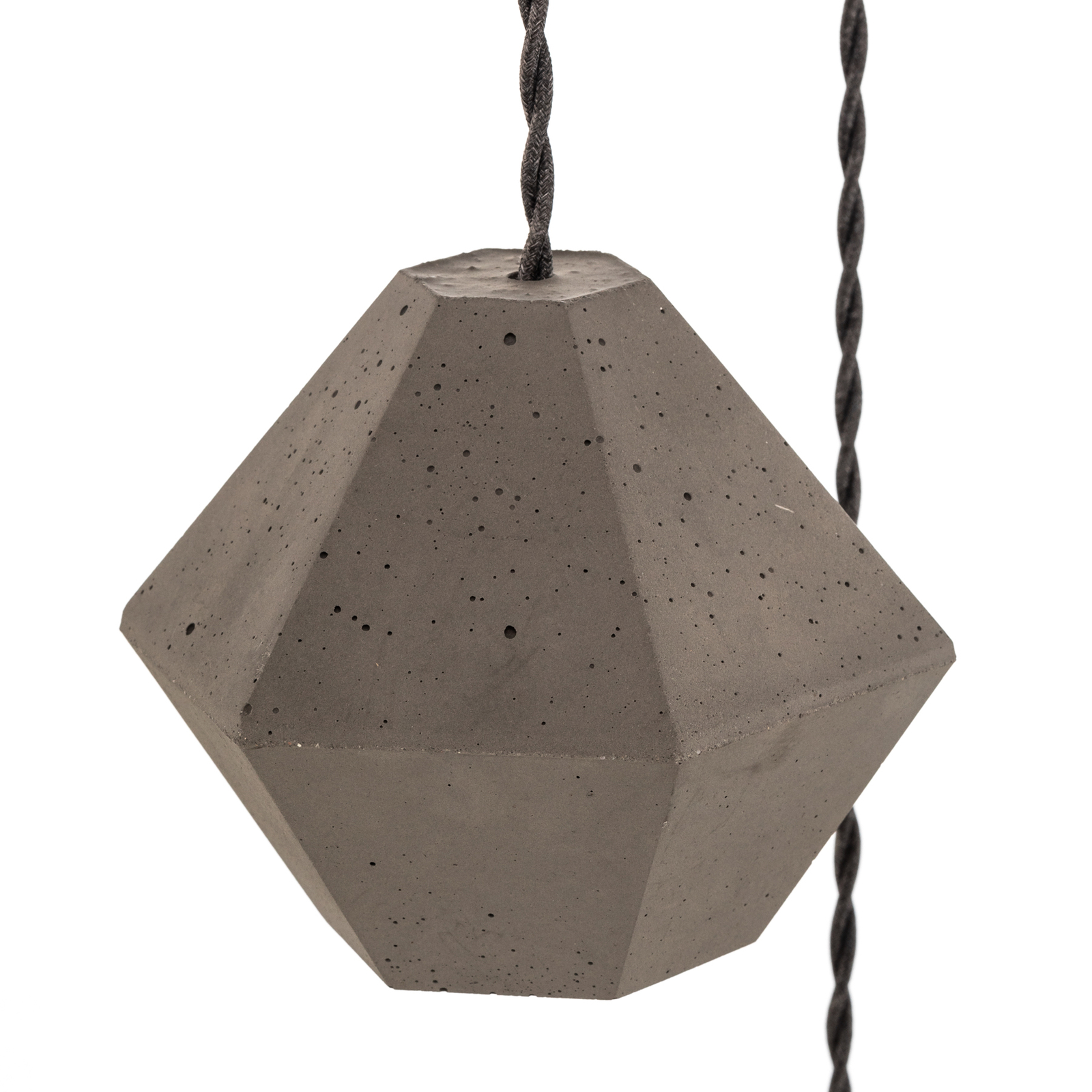 Geometrijska viseča svetilka III iz betona, tri luči