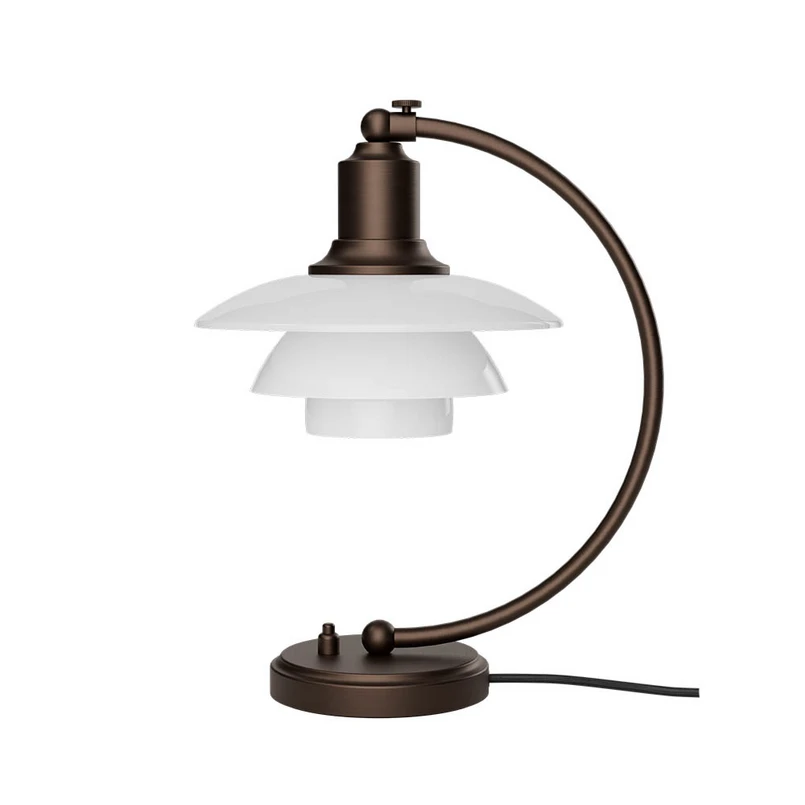 Louis Poulsen – PH 2/2 Luna Tischleuchte Aged Brass/Opal Glass