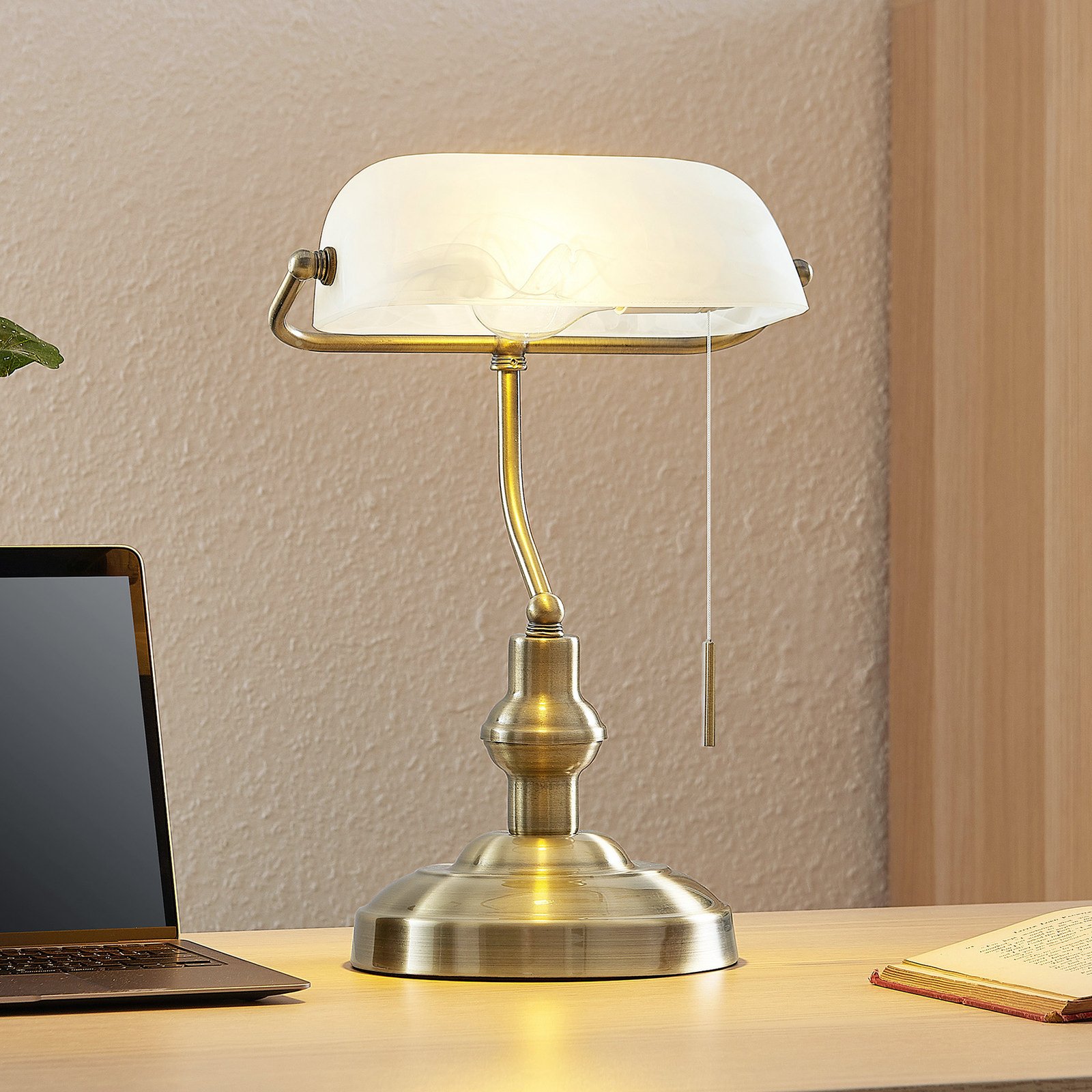 Lindby Profina íróasztal lámpa, bronz