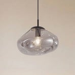 Lelia hængelampe Ø 35 cm røggrå glas - Lindby