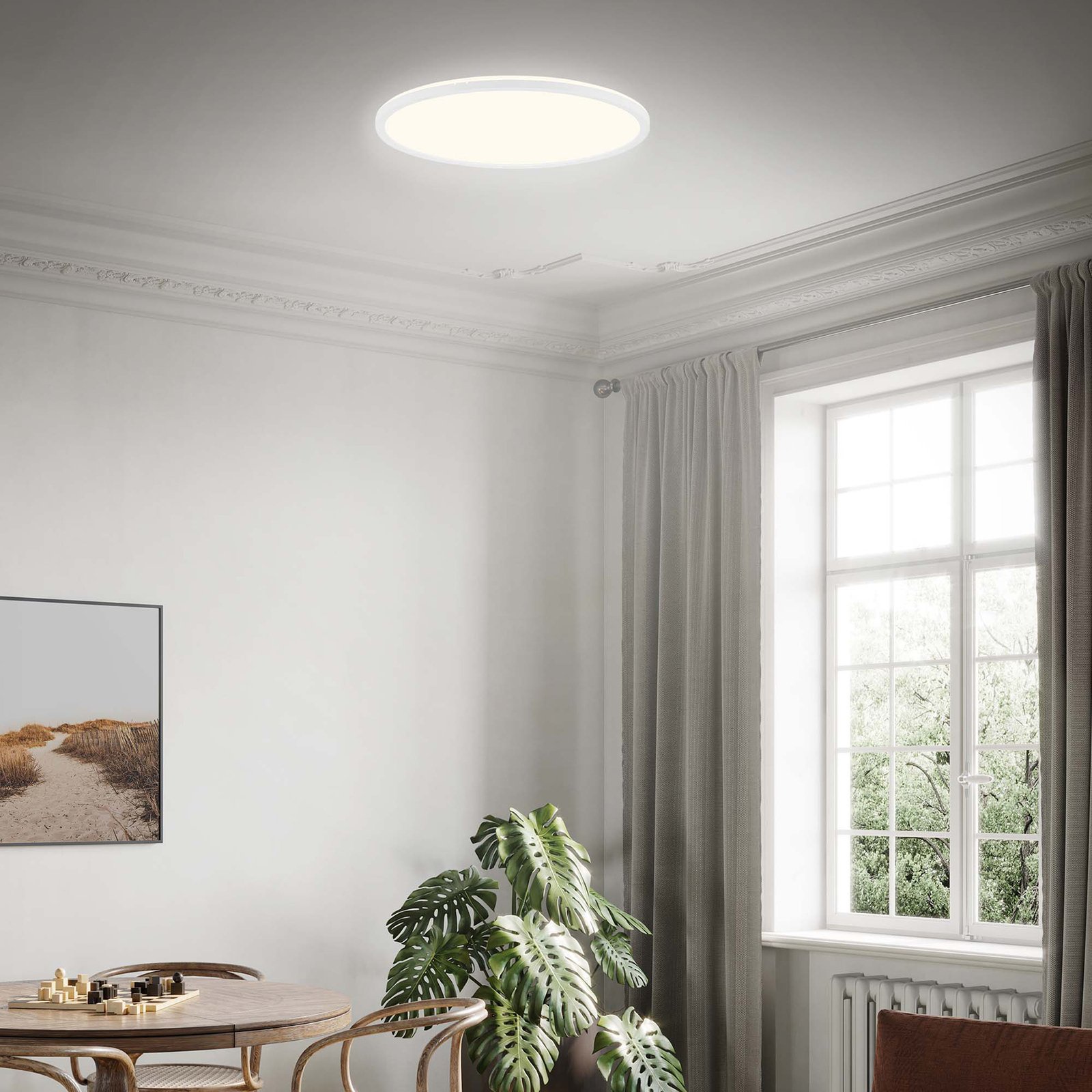 LED ceiling lamp Slim, round, 42cm