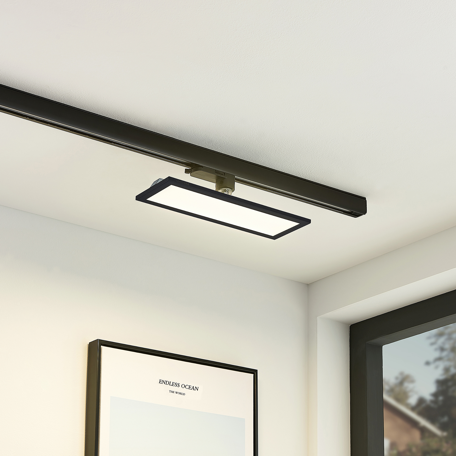 Arcchio Hairis 3-Phasen-LED-Panel, schwarz