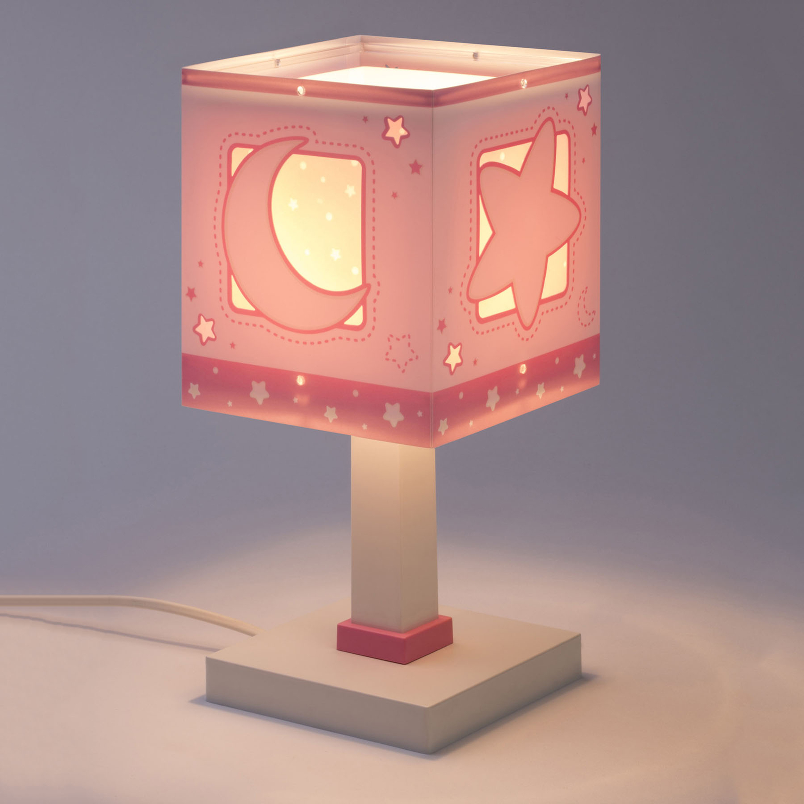 Dječja stolna lampa Moonlight, roza