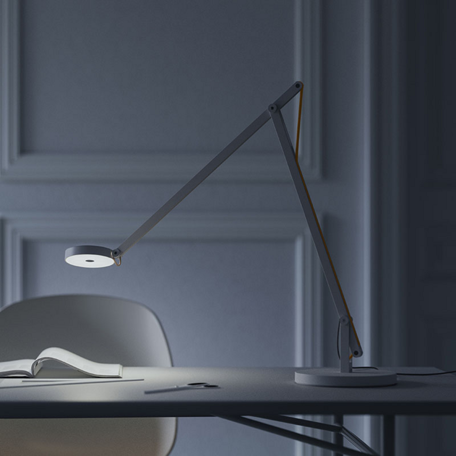 String T1 Stolna lampa DTW Matt Bijela/Narančasta - Rotaliana