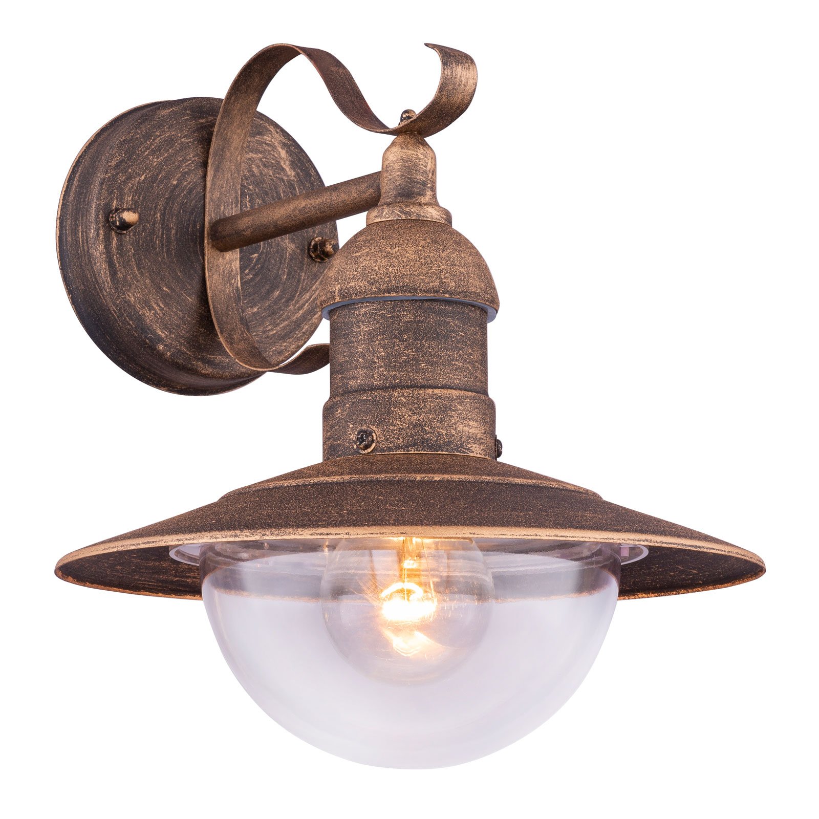 Linda outdoor wall light with a vintage rust look