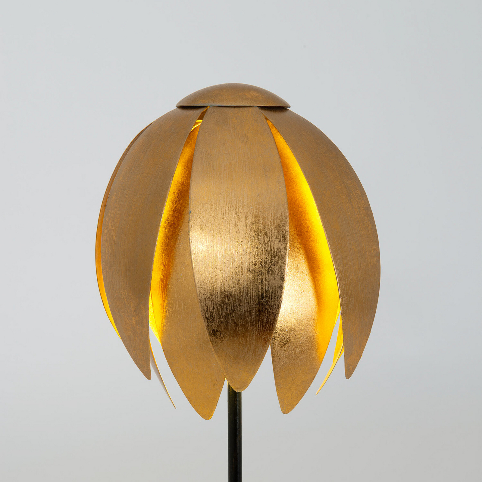 Bordlampe FLORILUME, gullfarget, høyde 50 cm, metall, 2 x G9