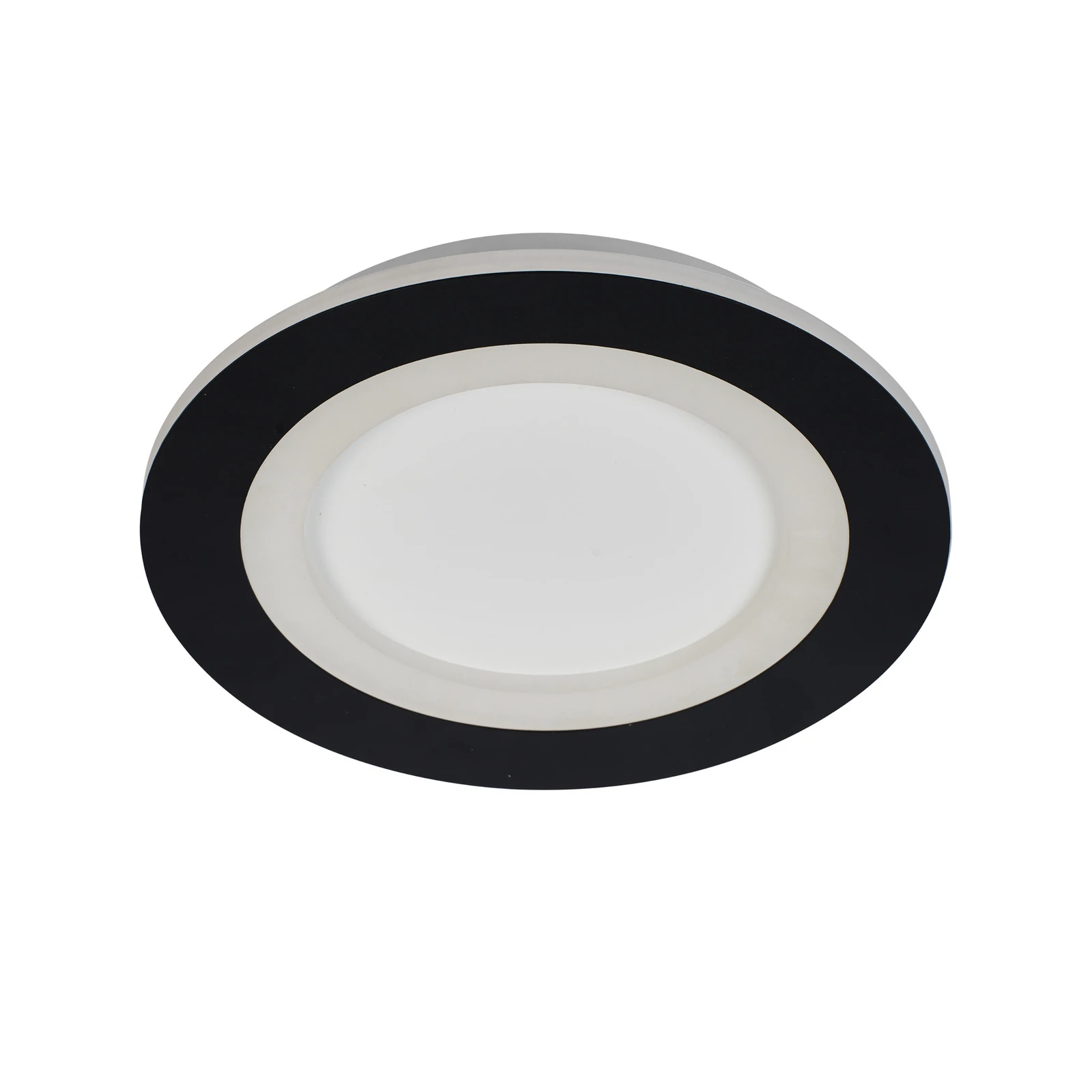 Ringo LED mennyezeti lámpa, Ø 39 cm, fekete-fehér, vas/akril, CCT