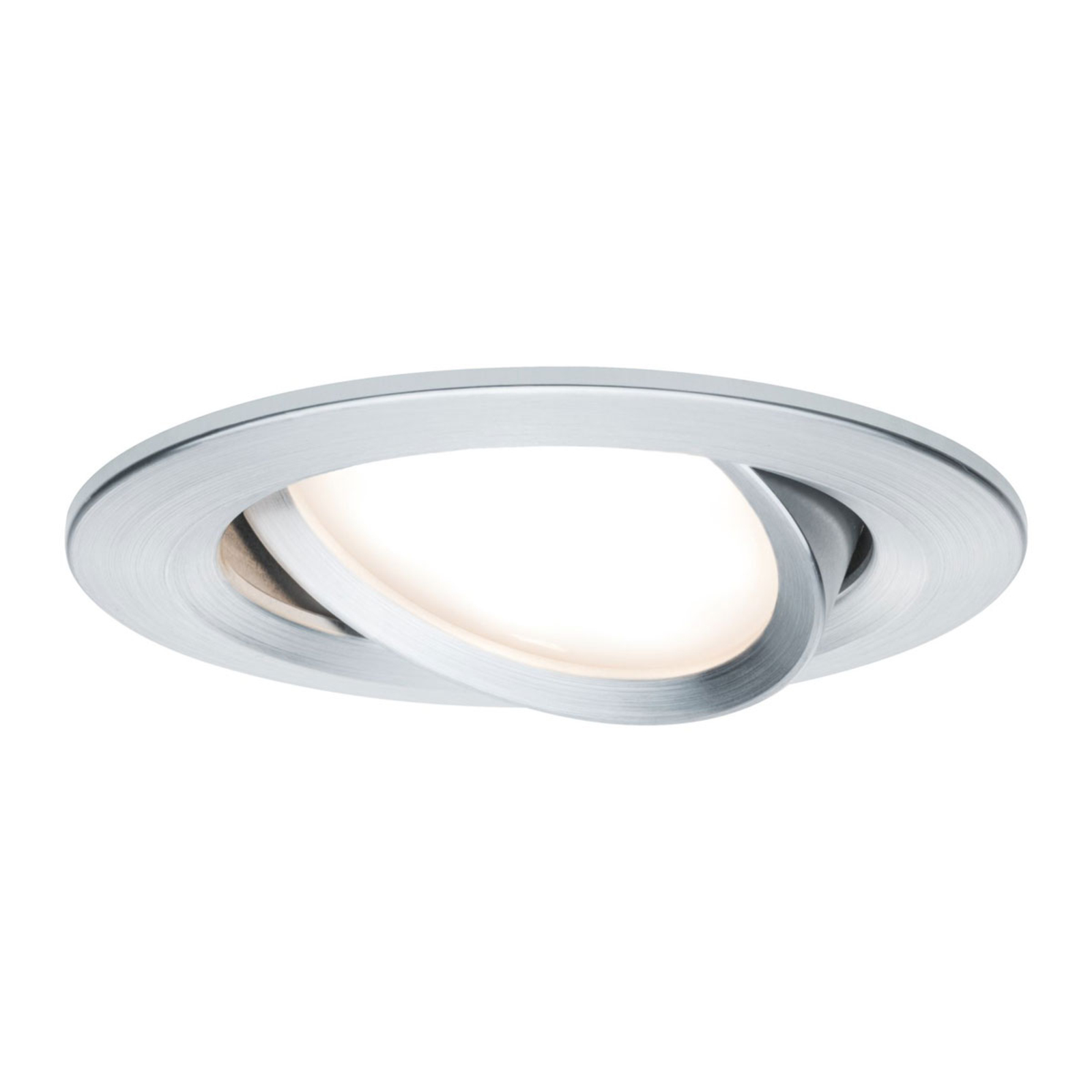 Paulmann Slim Coin 3 LED spots pivotable aluminium, for Hallway, aluminium, zinc, 6.8 W, energy efficiency: A
