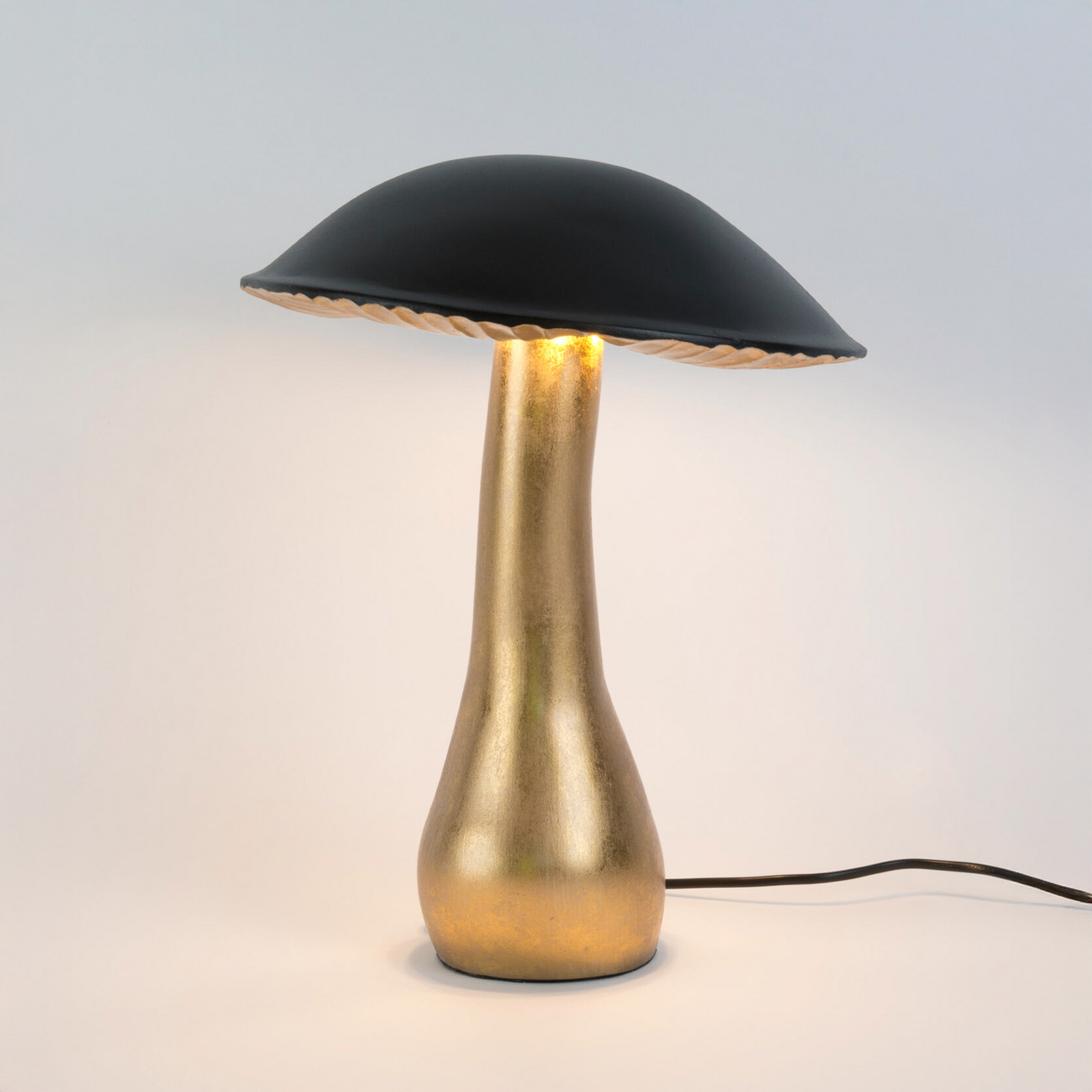 Bordlampe FORTUNELLO, svart/gull, høyde 40 cm, metall 5xG4