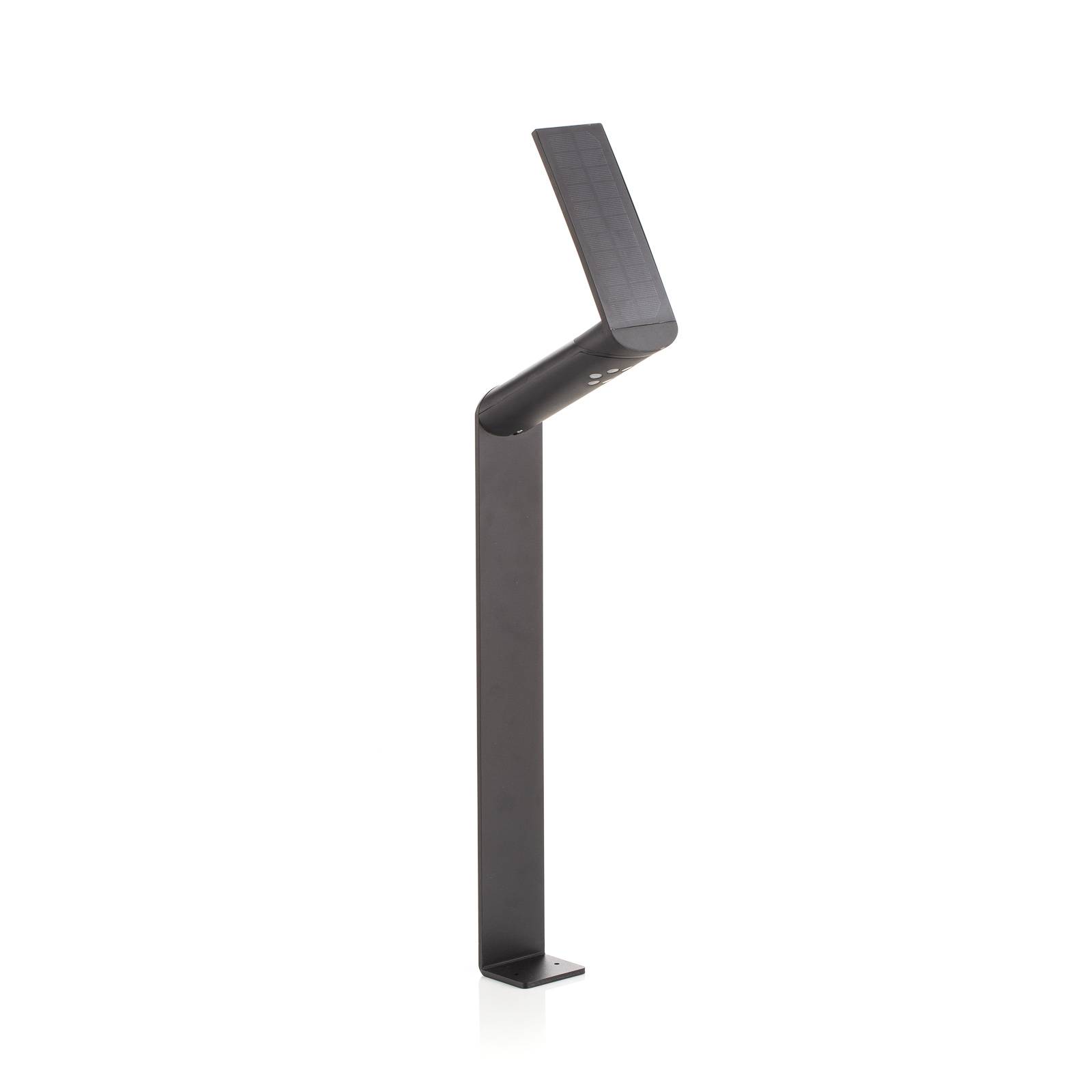 Paulmann Ilias LED solar path light anthracite, plastic, 1.2 W, W: 7.3 cm, H: 72 cm