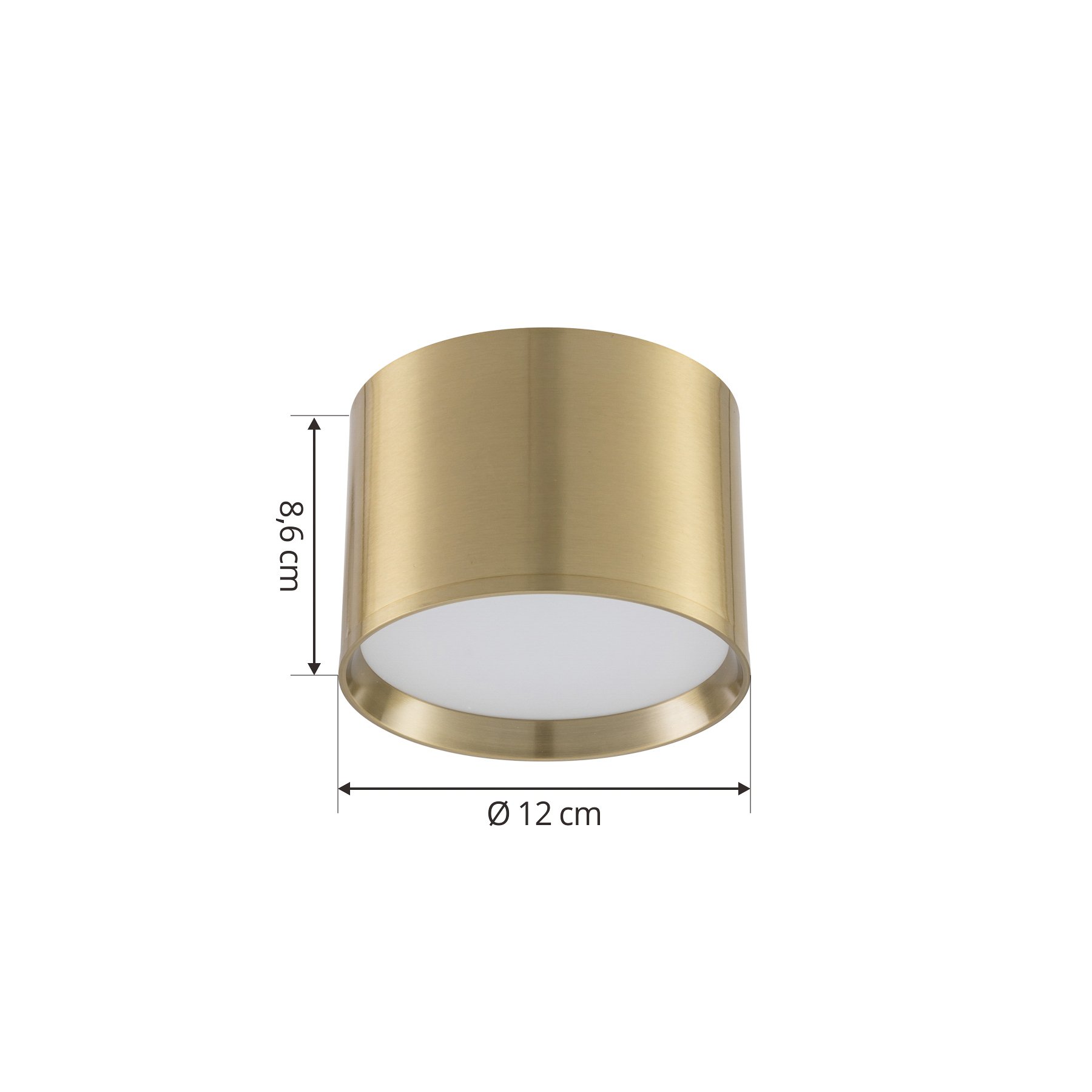 Lindby LED-spotlight Nivoria, Ø 12 cm, guldfarvet, sæt med 4 stk