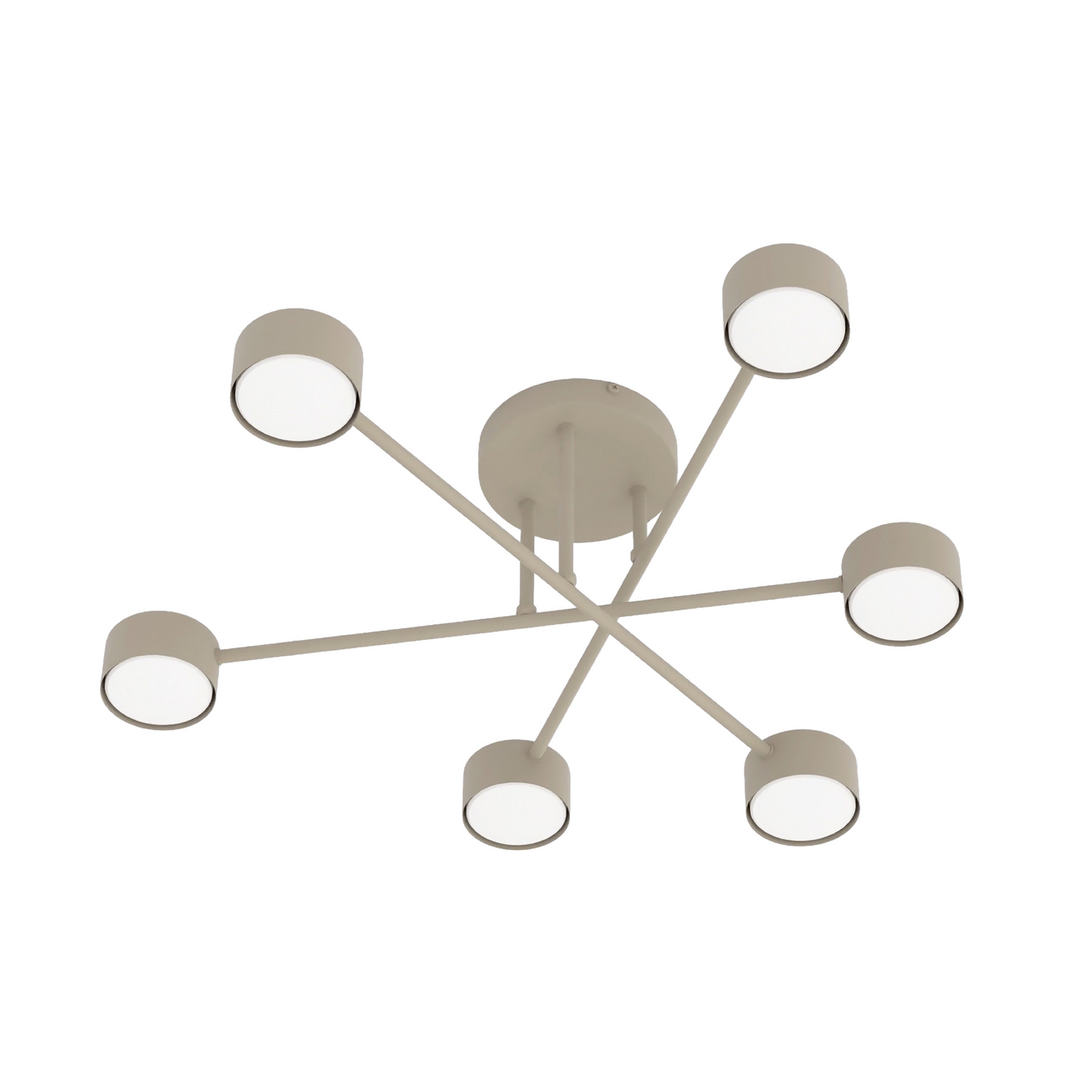 HALO ceiling light, beige, Ø 60 cm, 6-bulb, metal, GX53 HALO ceiling light, beige, Ø 60 cm, 6-bulb, metal, GX53