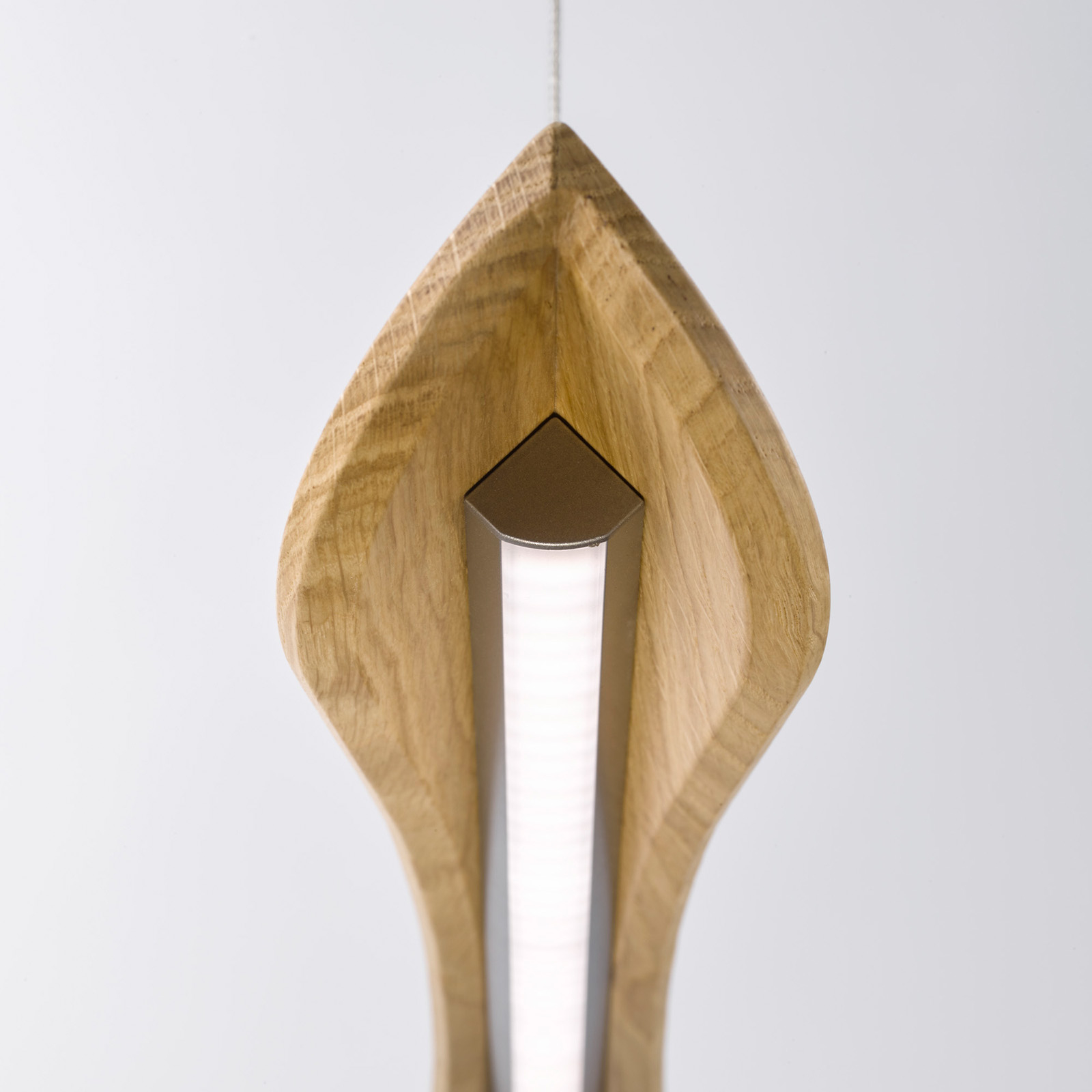 Rothfels Hiba LED pendant light, oak, 148 cm