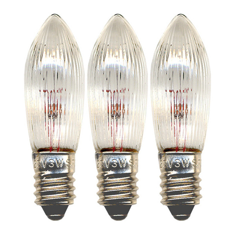 Lampadina ricambio E10 3W set 3x