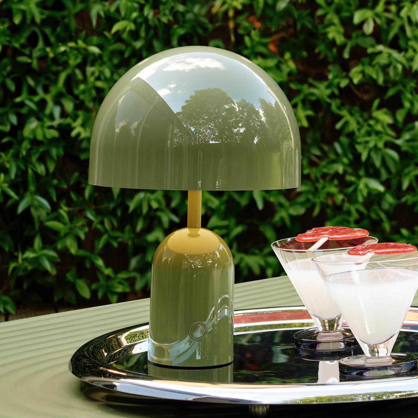Tom Dixon LED-Akku-Tischlampe Bell Portable, moosgrün, 28 cm günstig online kaufen
