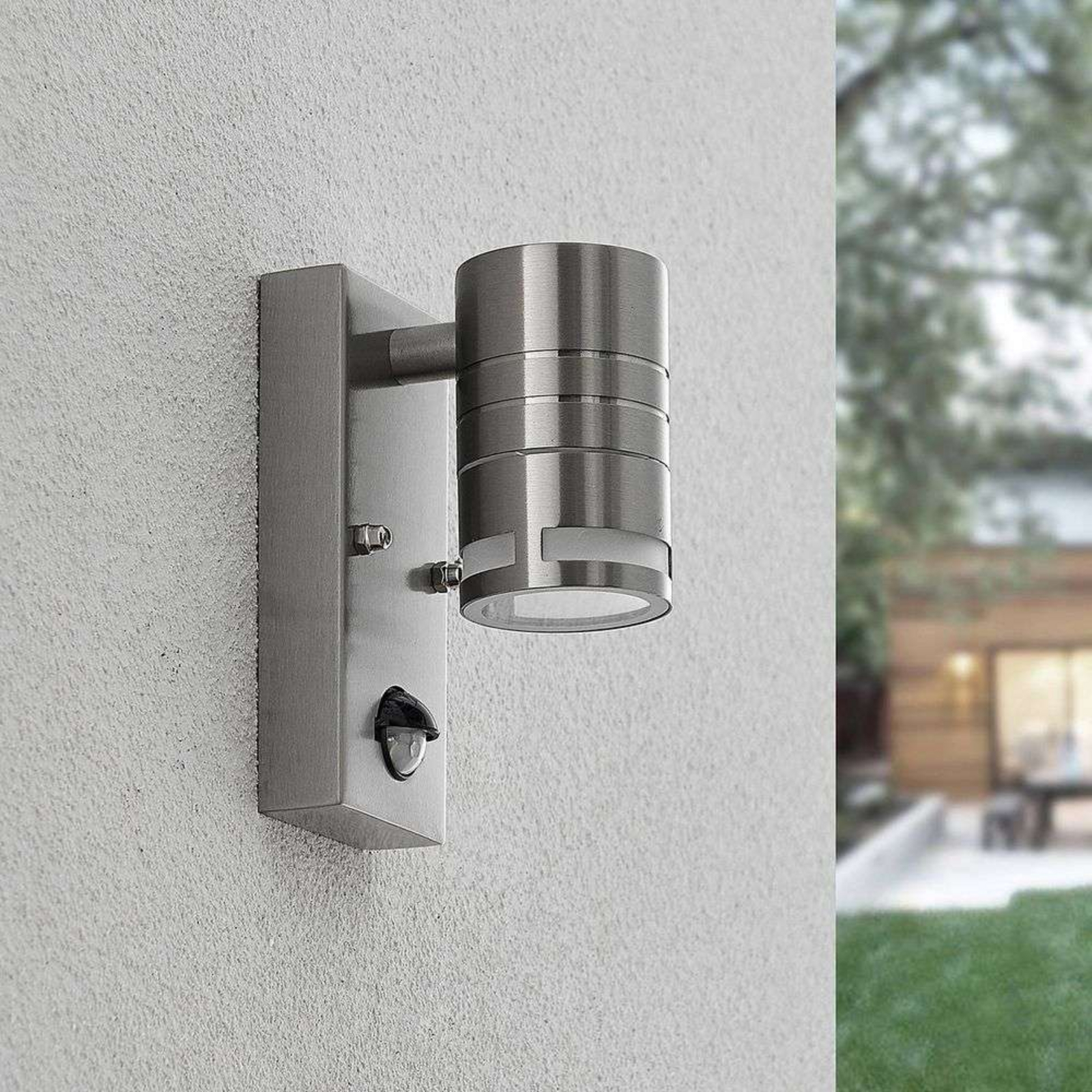 Catalin Vonkajšie Nástenné Svietidlo w/Sensor Stainless Steel - Lindby