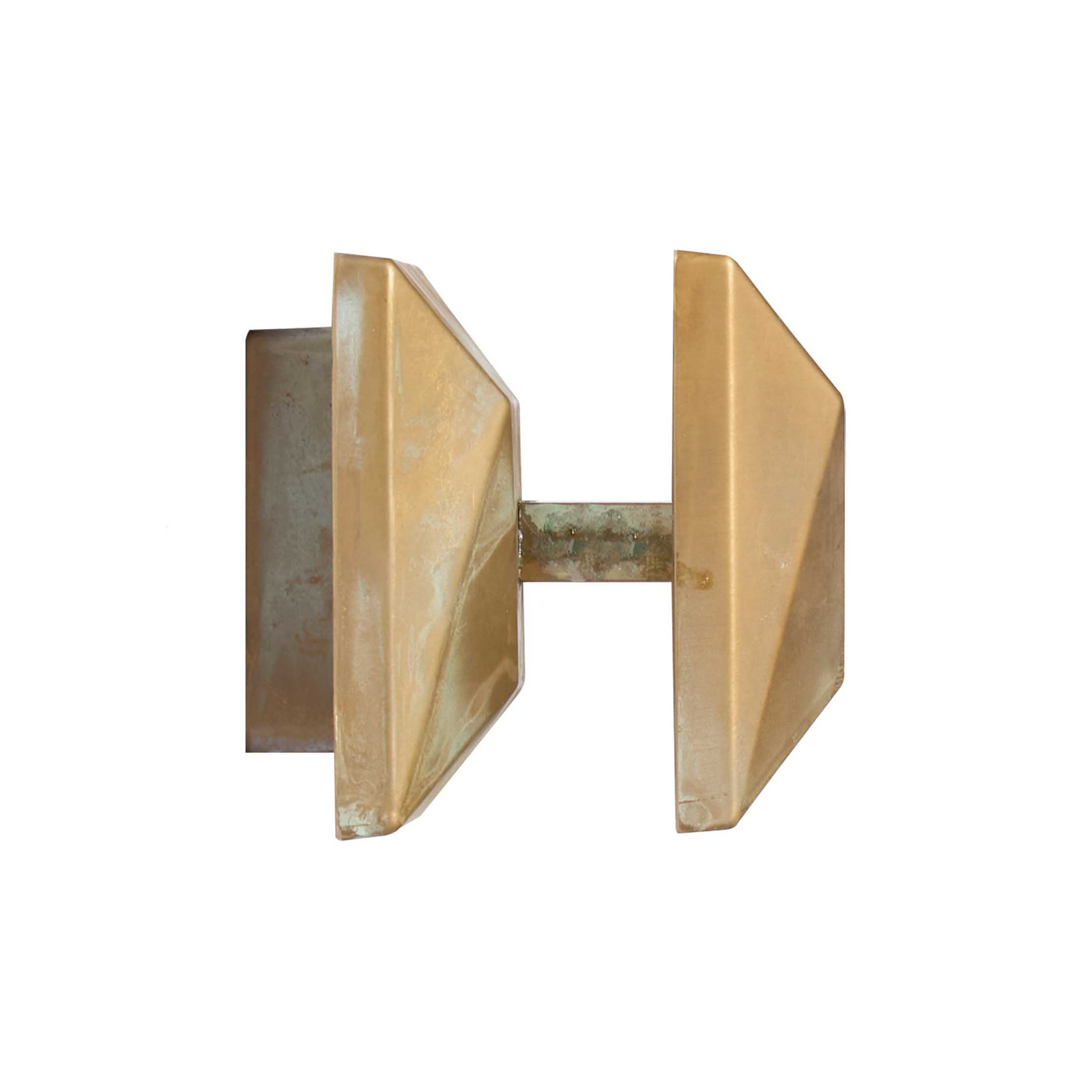 Applique murale LED Aura Edge, saillie 20 cm, laiton antique, IP65