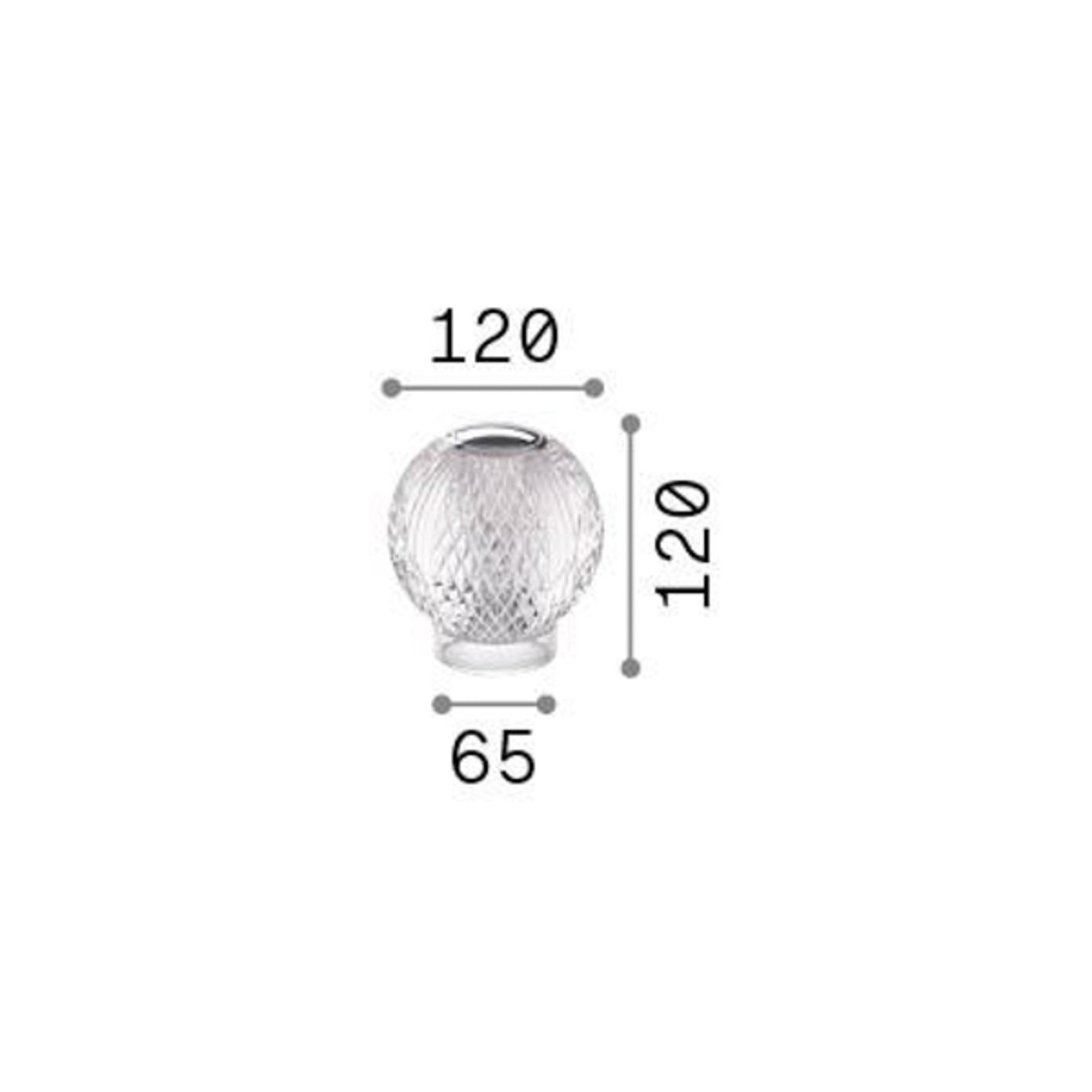 Ideal Lux LED tafellamp Diamond helder acryl 12 cm
