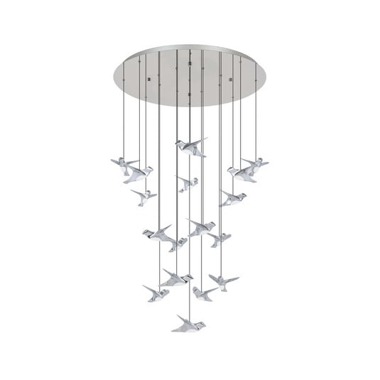 Lampada a sospensione Paratebueno, cromata, rotonda - EGLO Stars of Light