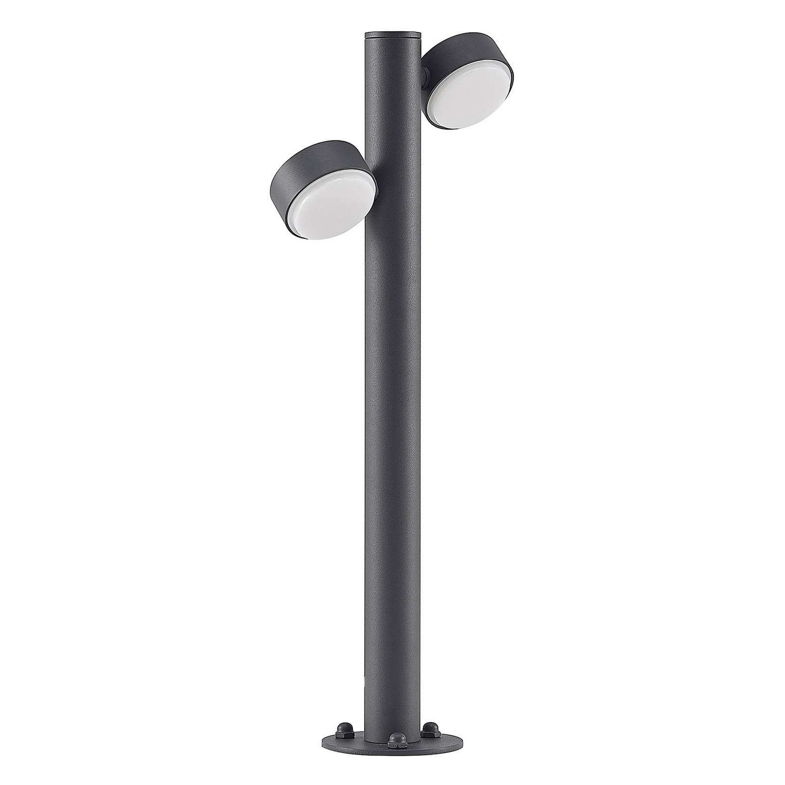 Lucande Kynlee LED pillar light, two-bulb, 50 cm - Outdoor Pillar Light - Modern - Black