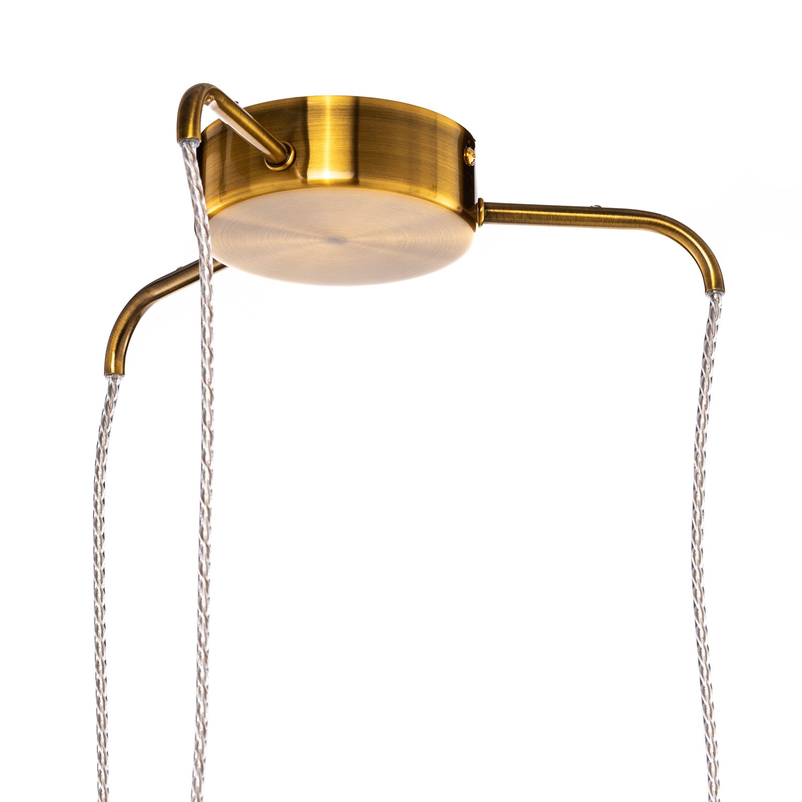 Lucande Freylin viseća svjetiljka, 3 žarulje, jantar, staklo, 38 cm