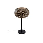 Nerys Tafellamp Black/Wood - Lindby