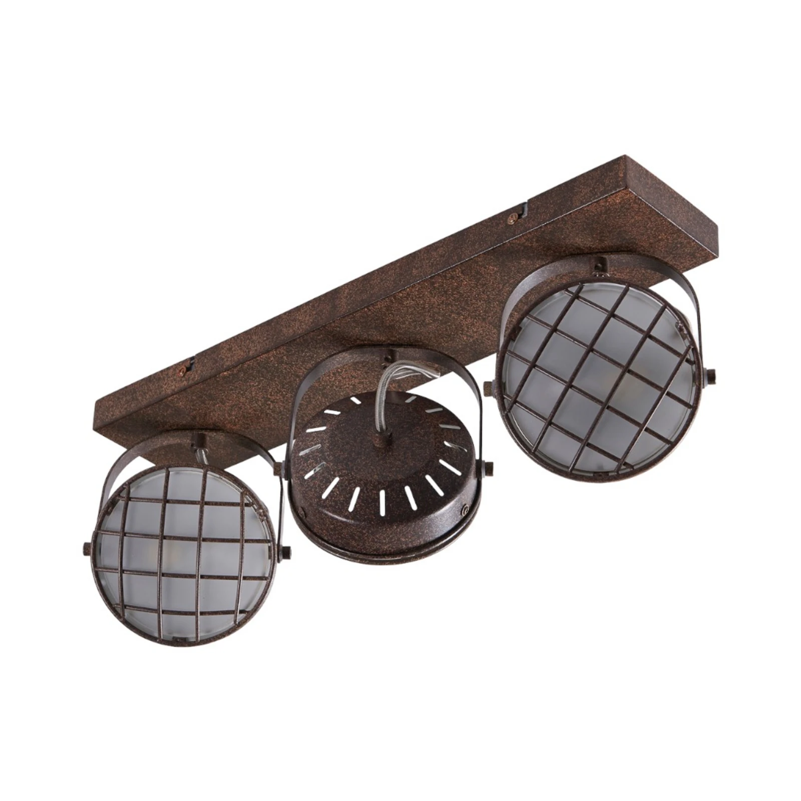 Lindby reflektor Tamin, 48 cm, rđasta boja, 3 žarulje, staklo
