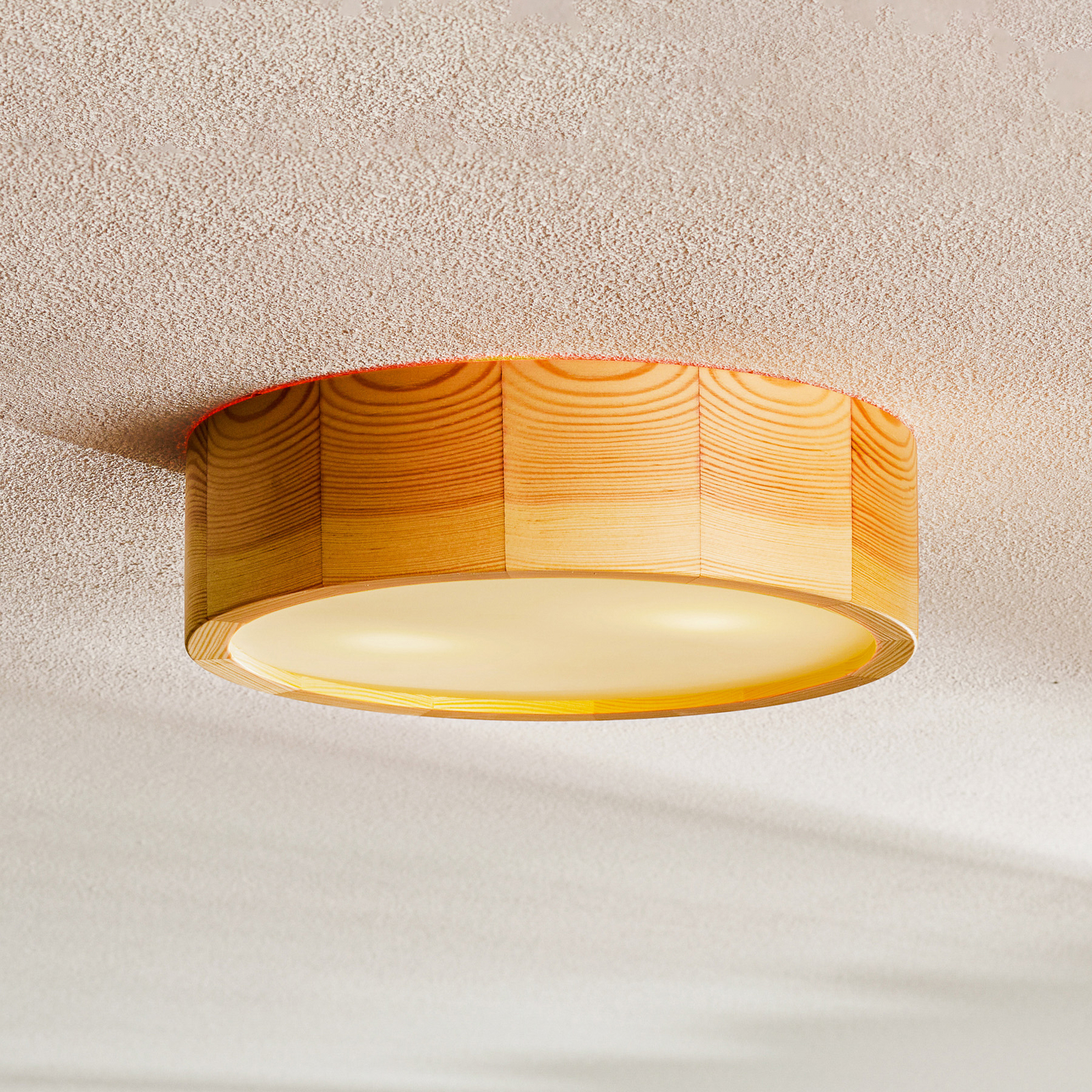 Deckenlampe Cleo aus Holz mit Diffusor, Ø 27,5cm