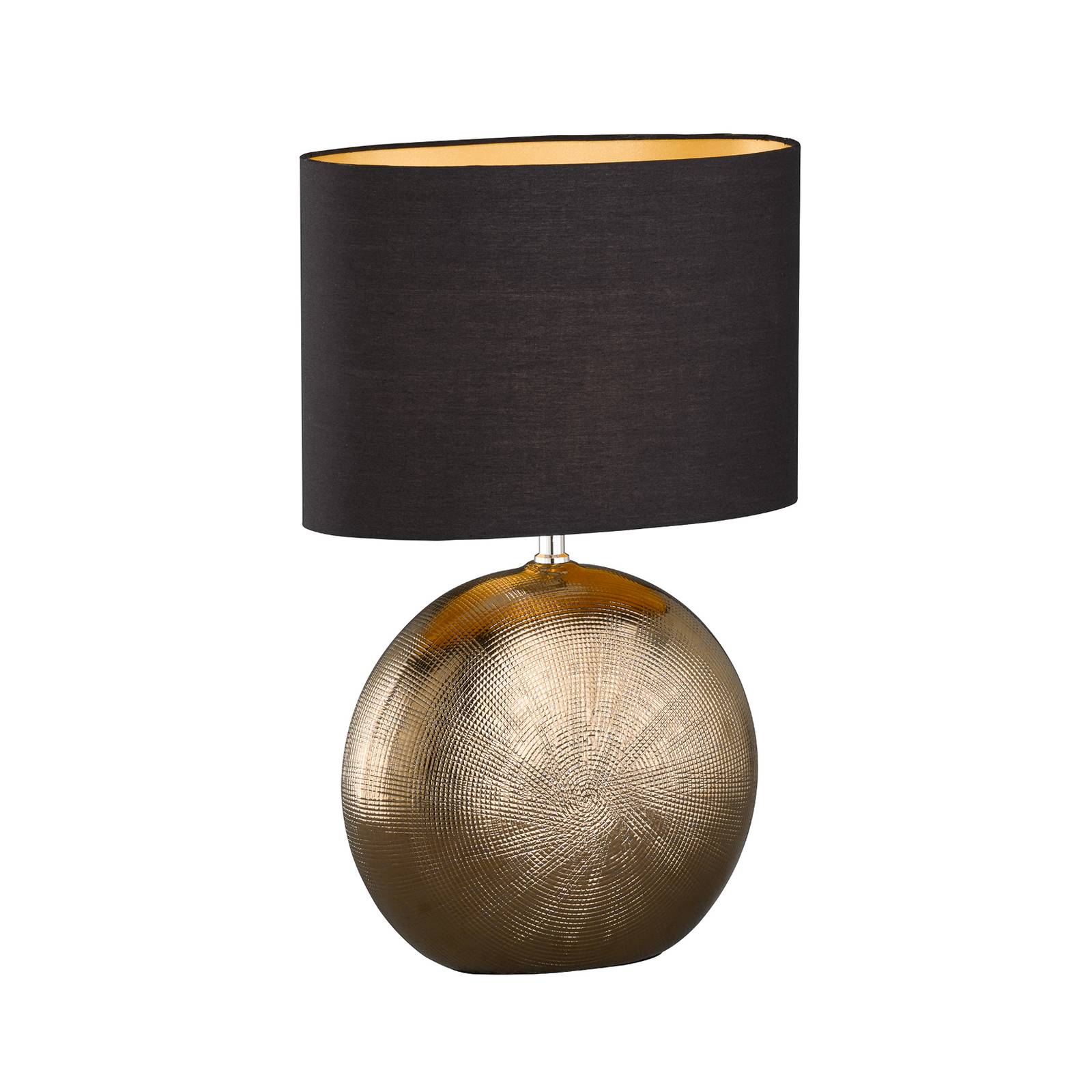 E-shop Stolová lampa Foro, bronz/čierna, výška 53 cm
