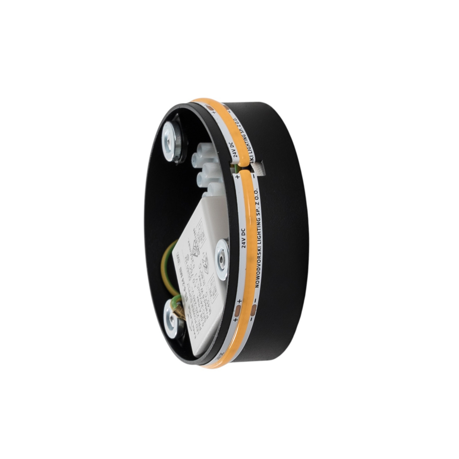 LED nástenné svetlo Ring S, Ø 15 cm, preglejka, zlatá farba