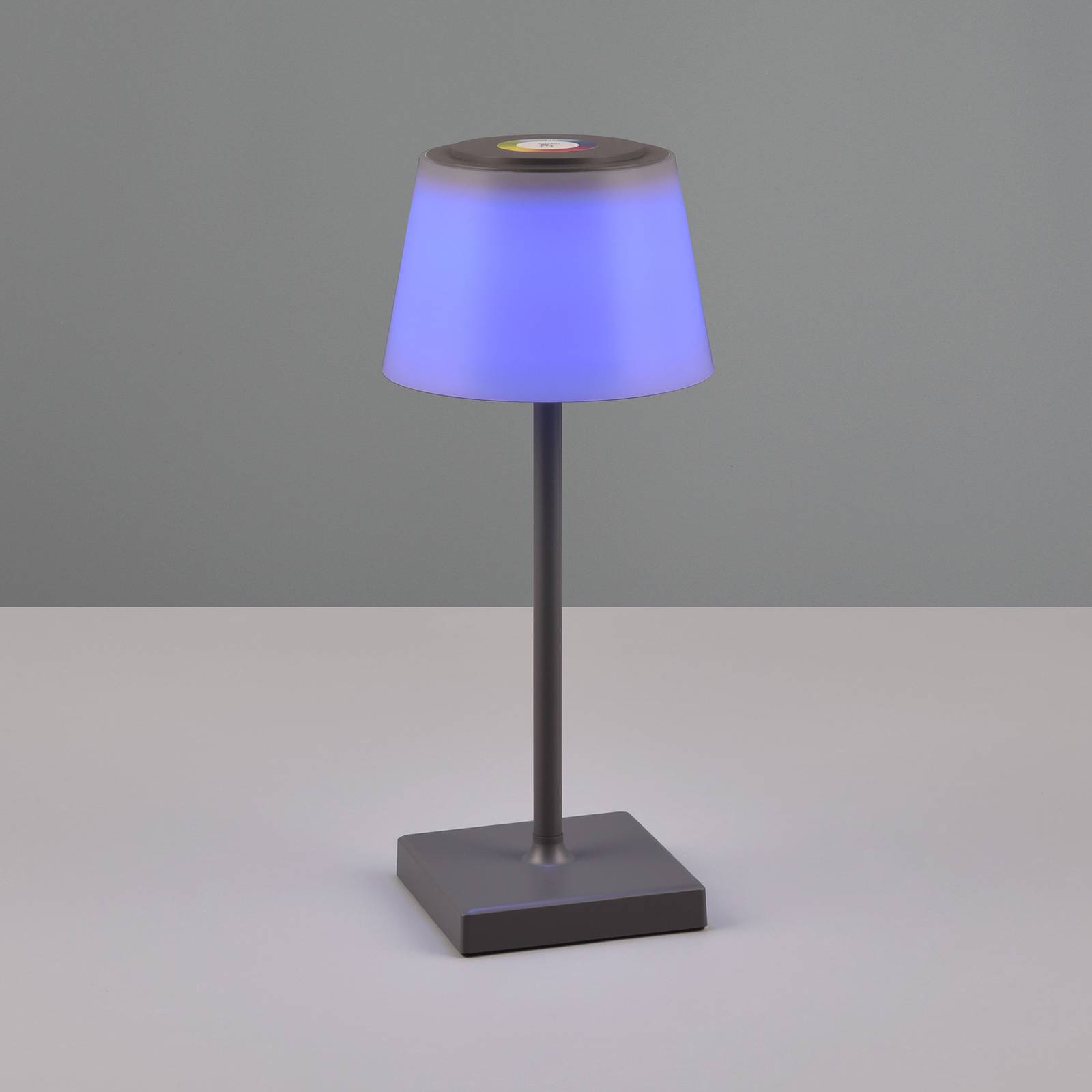 Reality Leuchten LED stolní lampa Sanchez, RGBW a stmívač, antracit