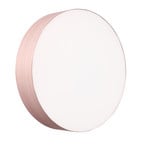 LZF LED-vegglampe Gea, lysrosa, Ø 42 cm, tre