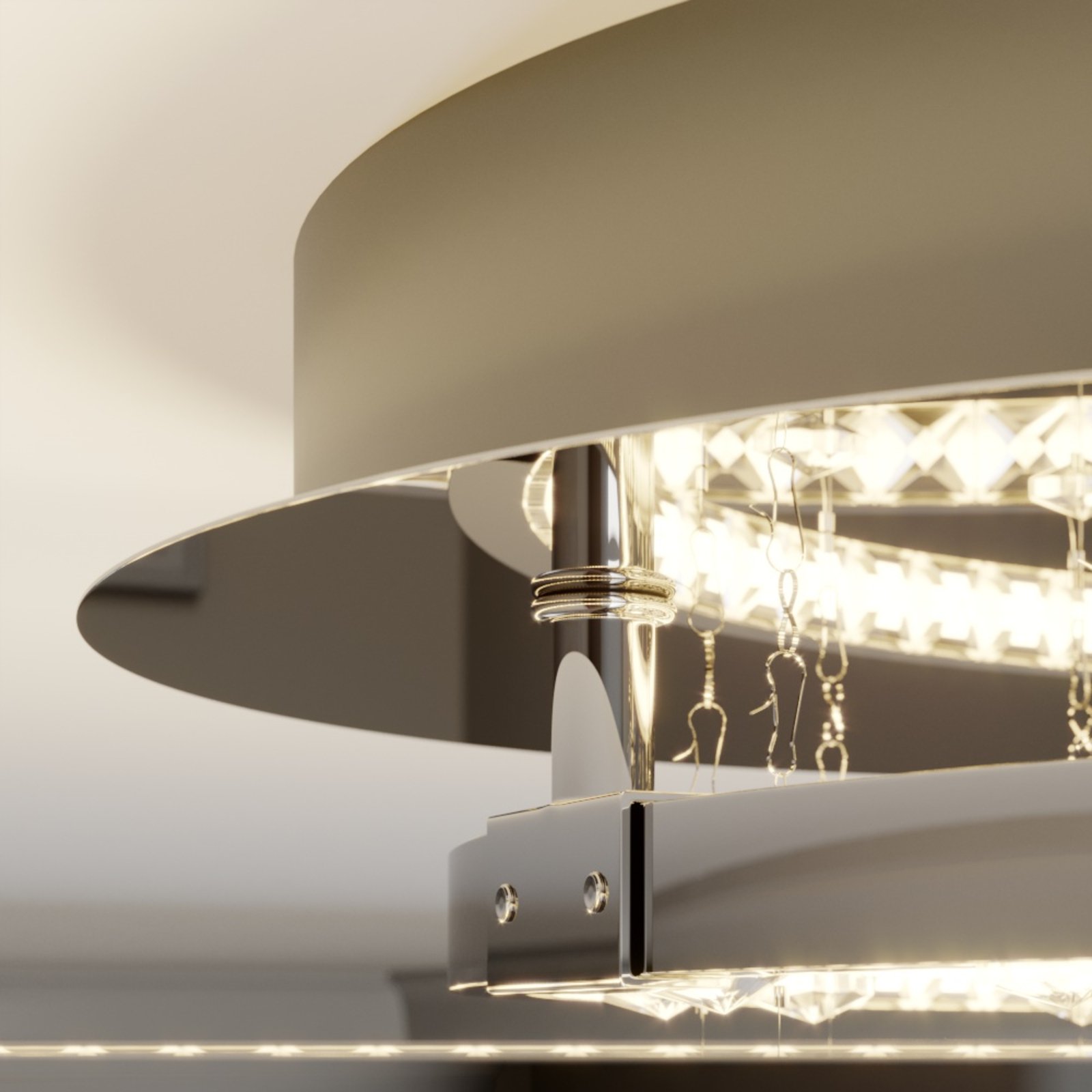 Lucande Keely LED-Deckenleuchte Kristall