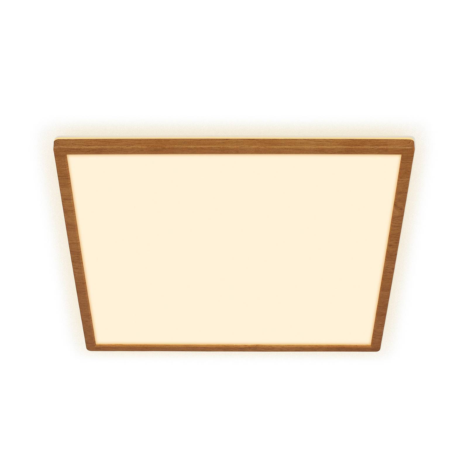LED-Deckenleuchte Tava Wood, 42 x 42 cm, Kunststoff, 3.000 K