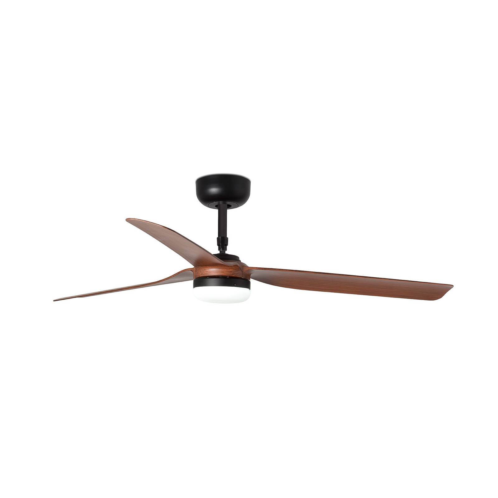 Deckenventilator Punt M DC LED schwarz/Holz dunkel günstig online kaufen