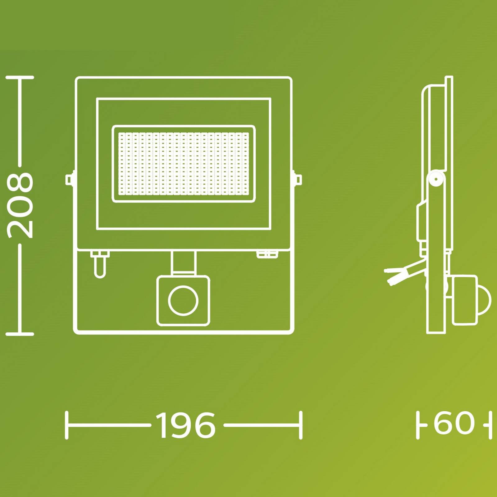 Reflektor zewnętrzny LED Philips Lois UE Sensor, 24 W, 3000 K IP65