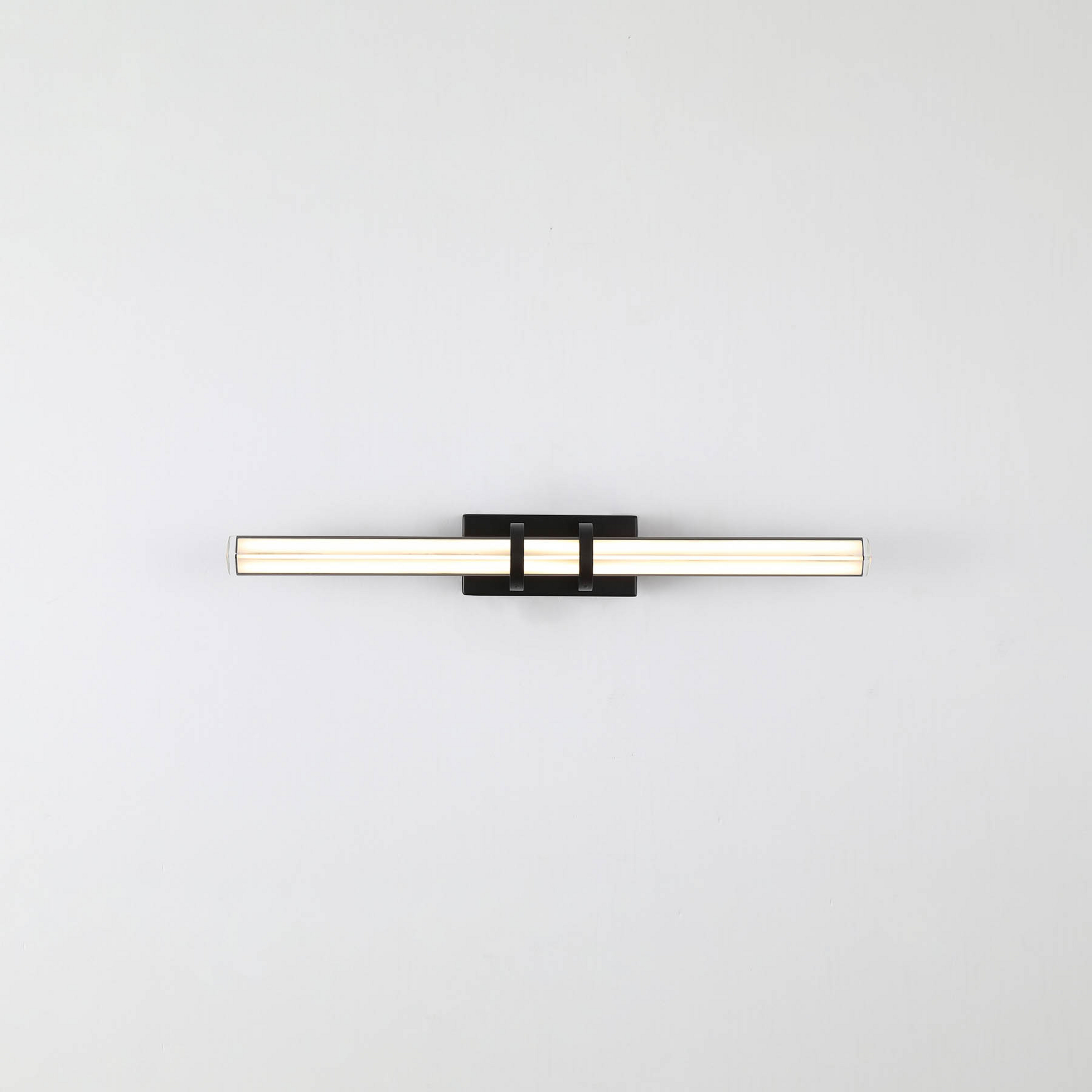 Parma LED sienas lampa, melna, tērauds, stikls, IP44