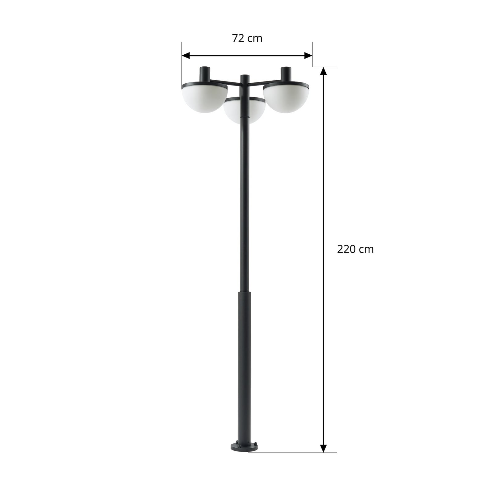 Toras LED-utomhuslampa, CCT, dimbar, svart, 3 lampor – Lucande Toras LED-utomhuslampa, CCT, dimbar, svart, 3 lampor – Lucande