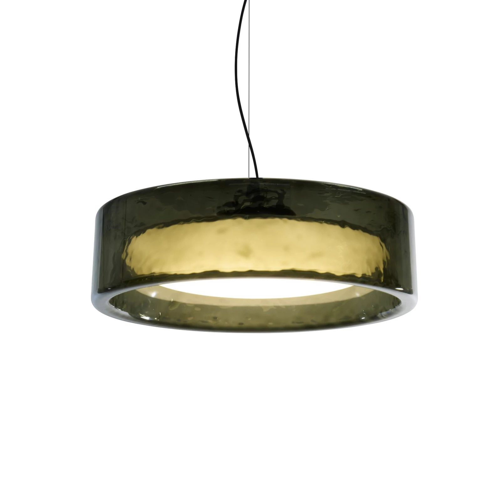MARSET LED závesné svietidlo Ringo, Ø 70 cm, zelená, TRIAC plast