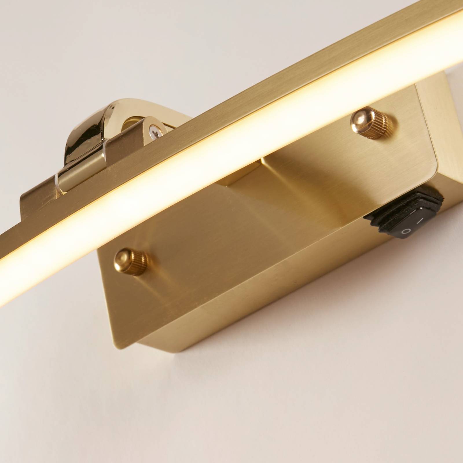 Photos - Chandelier / Lamp Searchlight LED wall light Santorini, width 50 cm, brass, tiltable 