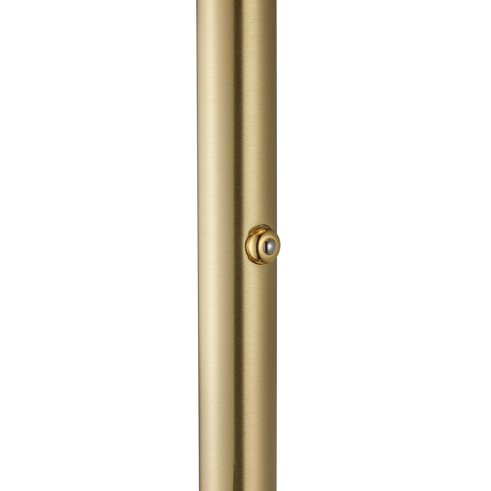BANKAMP Grazia LED floor lamp ZigBee-capable brass, for Living / Dining Room, metal, glass, 40 W, energy efficiency: A+, H: 147 cm