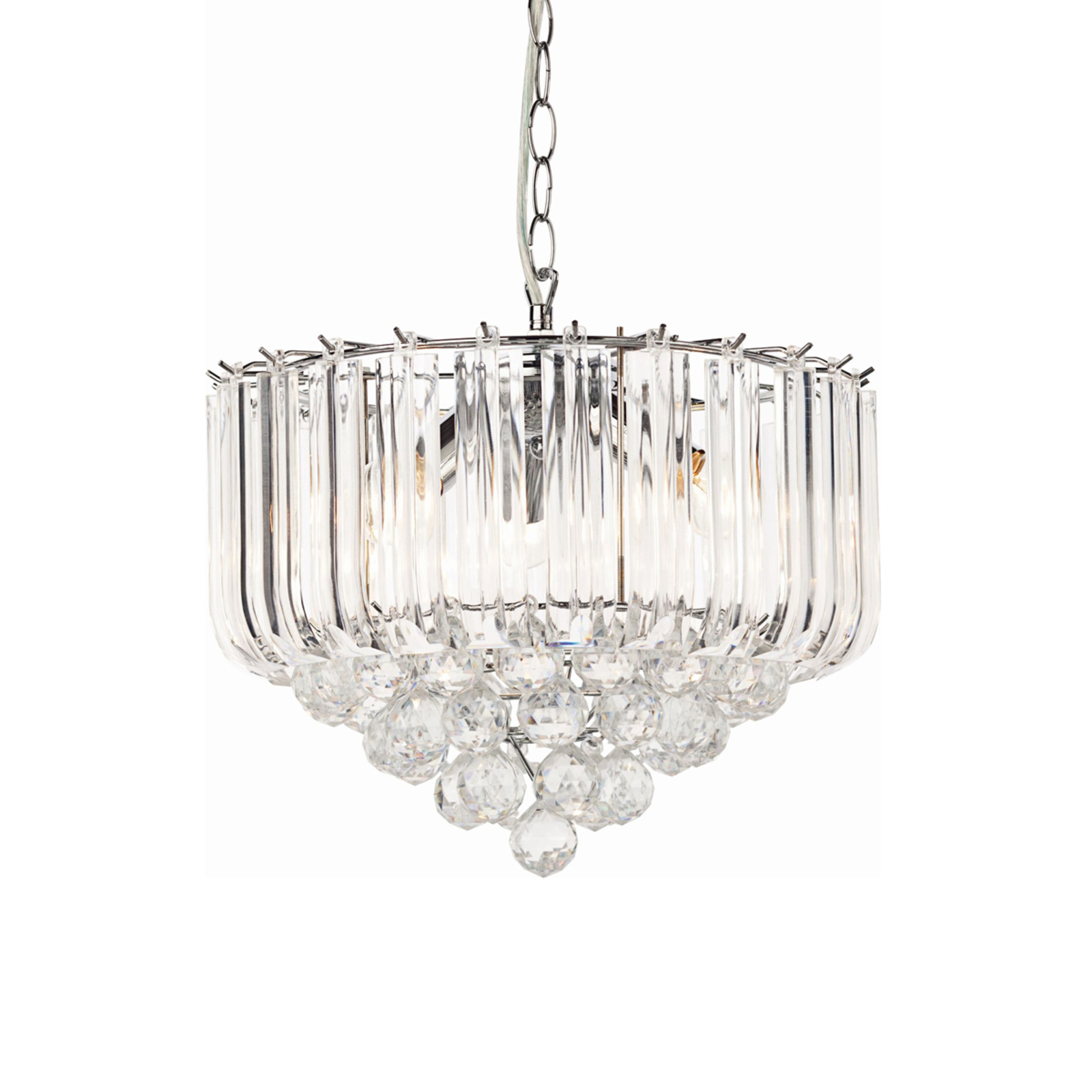 Globo Beeke hanging light, for Living / Dining Room, metal, acrylic, glass, E14, 40 W, energy efficiency: A++