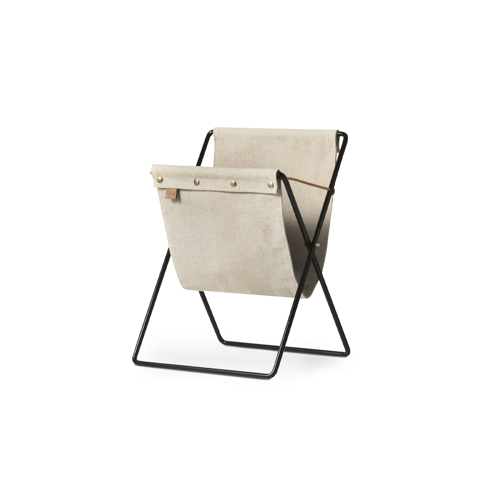 ferm LIVING Porte-revues Herman, coton, fer