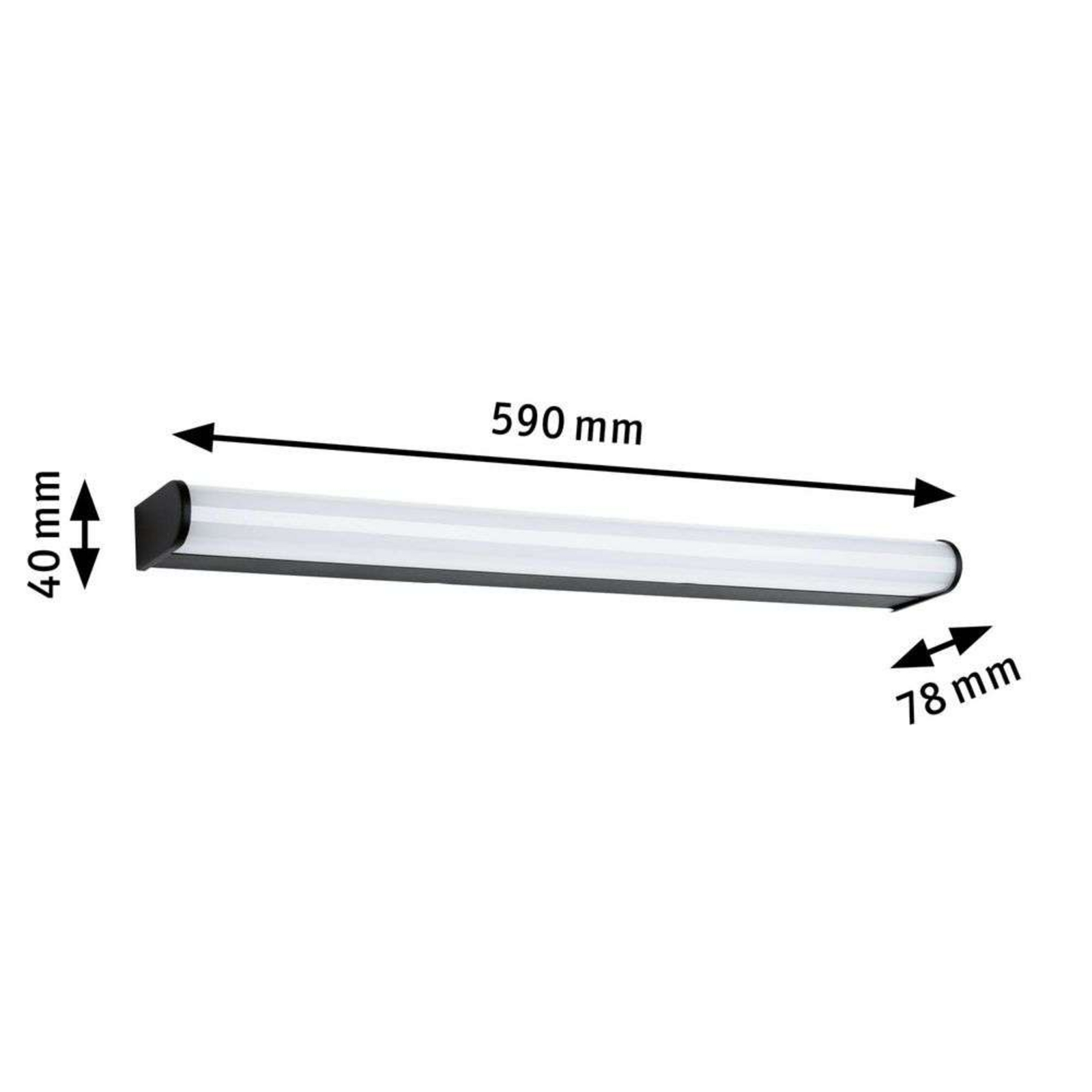 Arneb LED Fali Lámpa 12,5W IP44 Fekete - Paulmann