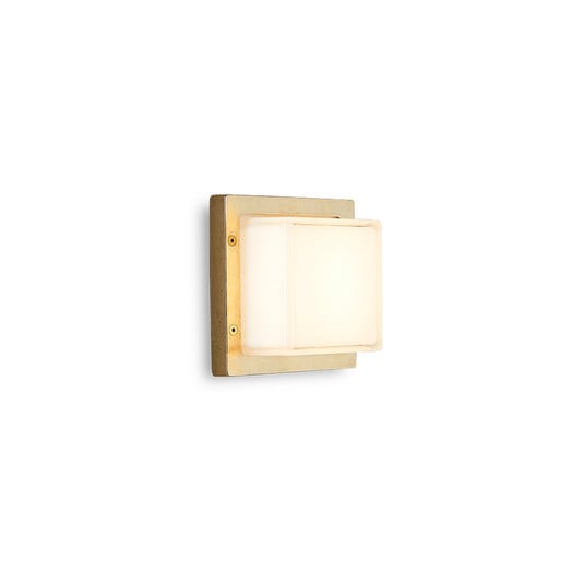 Ice Cubic 3403 LED wall light, natural brass | Lights.co.uk