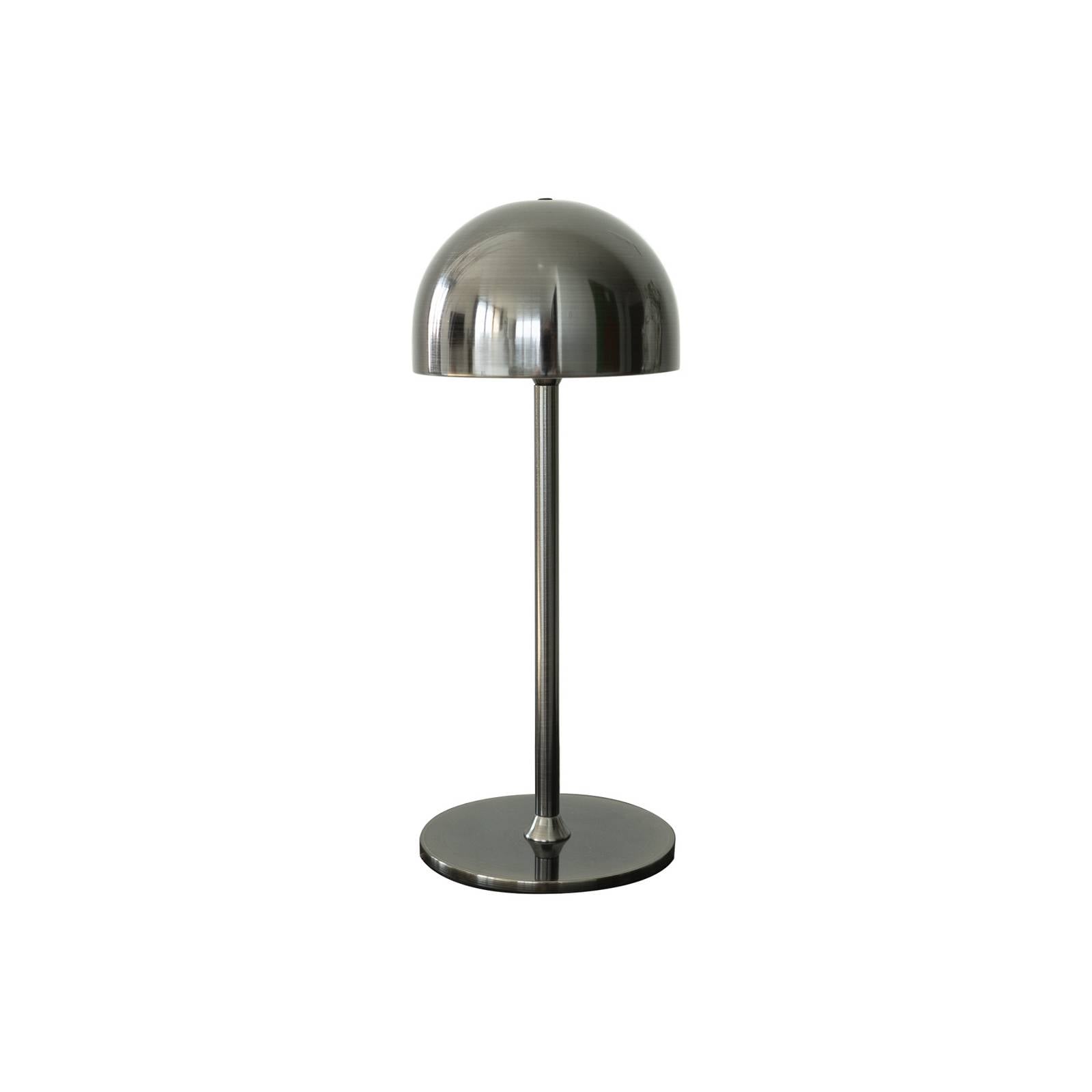LED-Akku-Tischleuchte Tim, nickelfarben, Höhe 30 cm, IP54