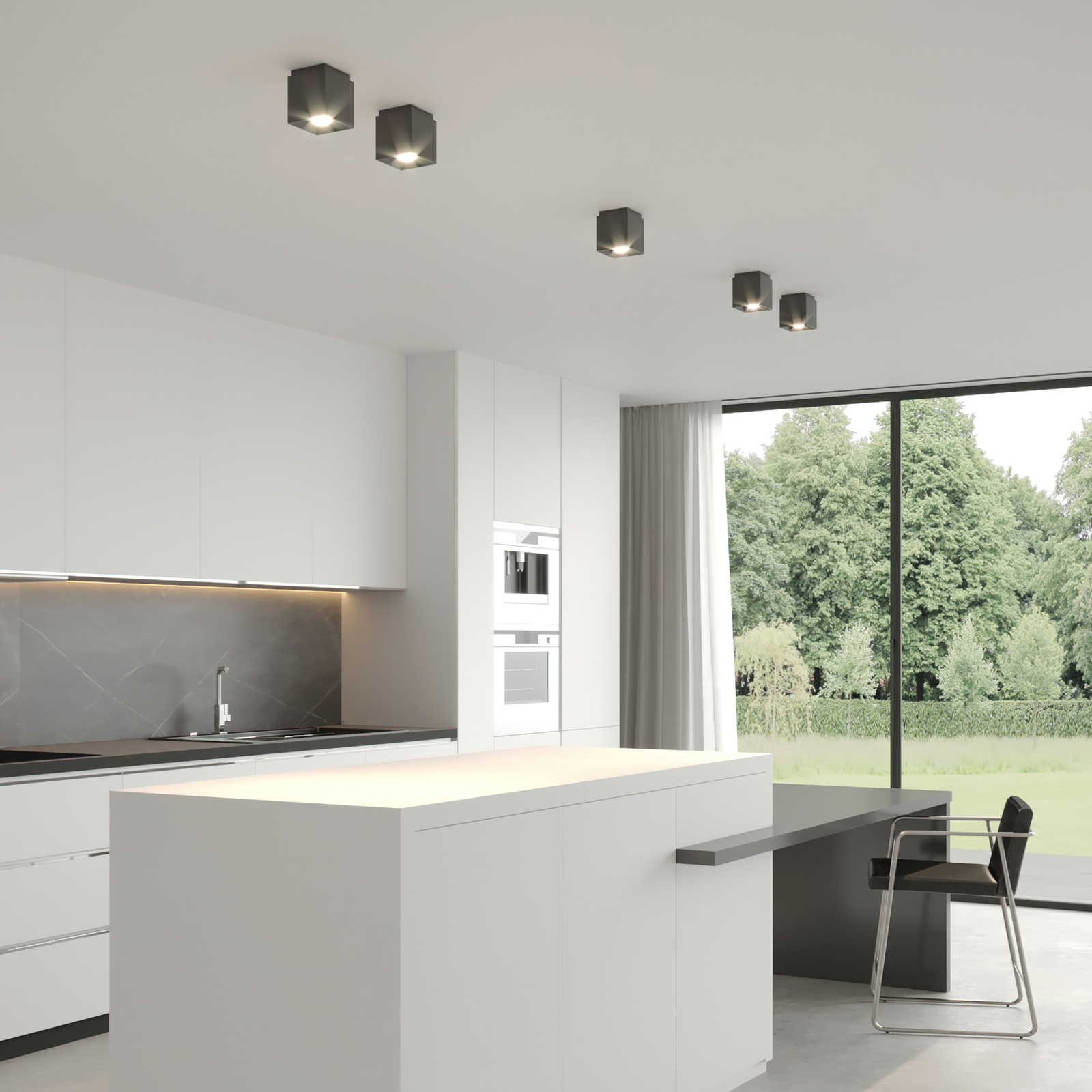 Ethan 1 Stropna lampa Crna - Nordlux