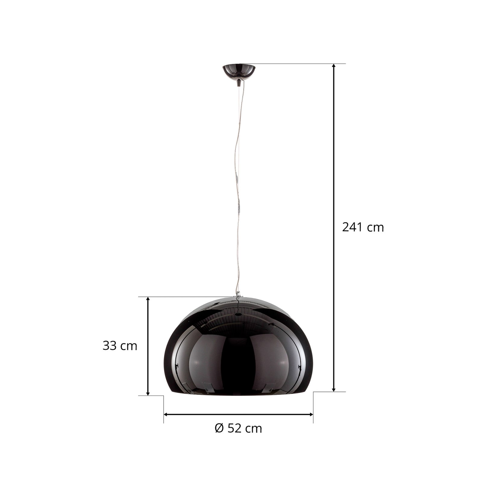 Kartell FL/Y - LED pendant light, glossy black